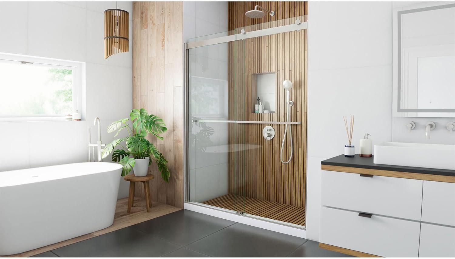 Sapphire 56" W x 76" H Frameless Shower Door