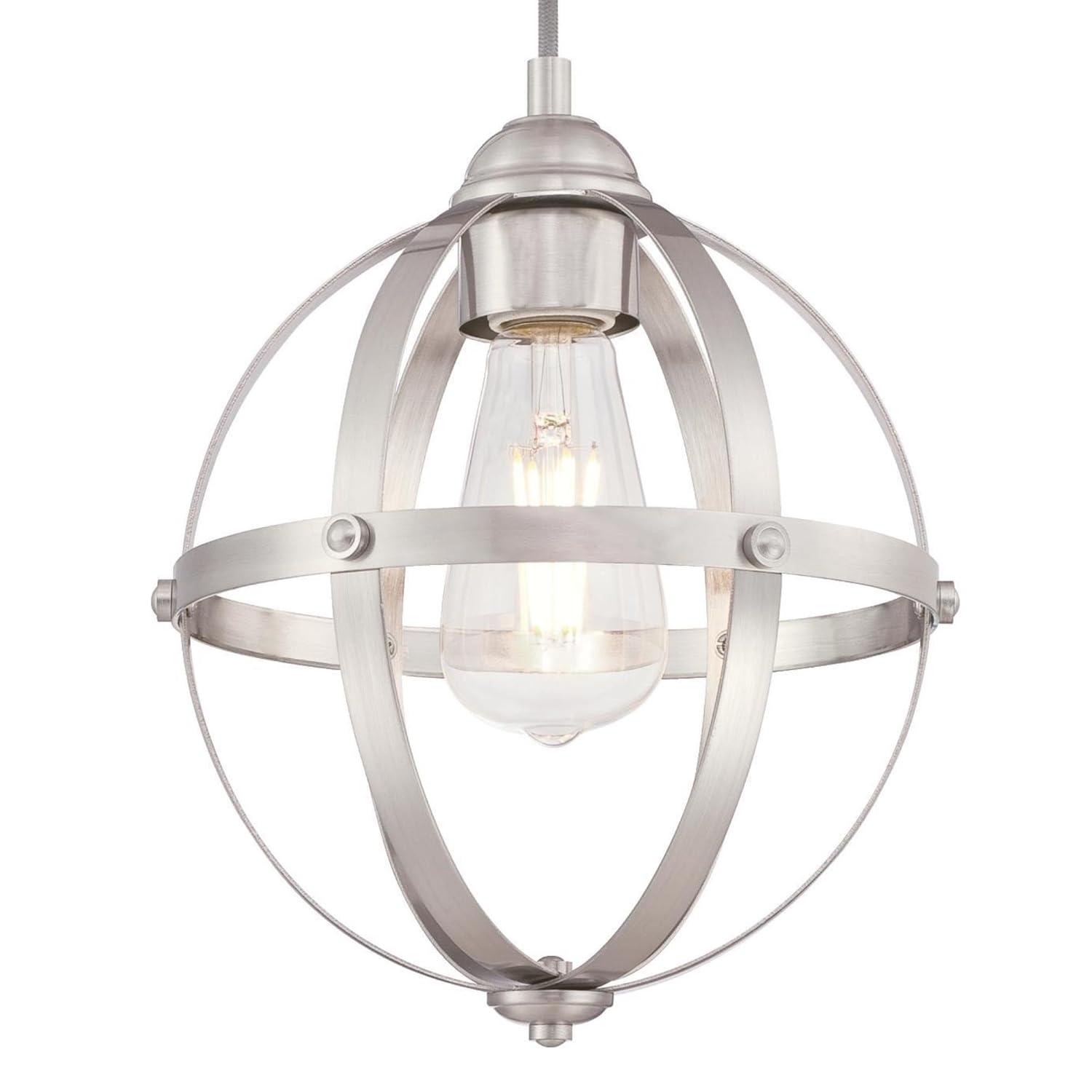 Westinghouse Lighting 6362000 10.24 x 9.84 x 9.84 in. 1 Light Mini Pendant, Brushed Nickel