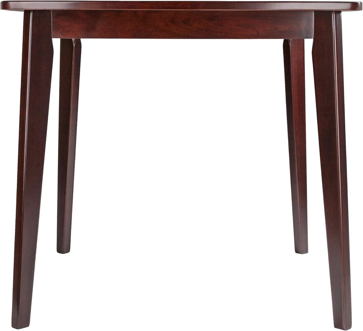 Pauline Dining Table Walnut - Winsome: Solid Wood, Square Shape, Seats 4