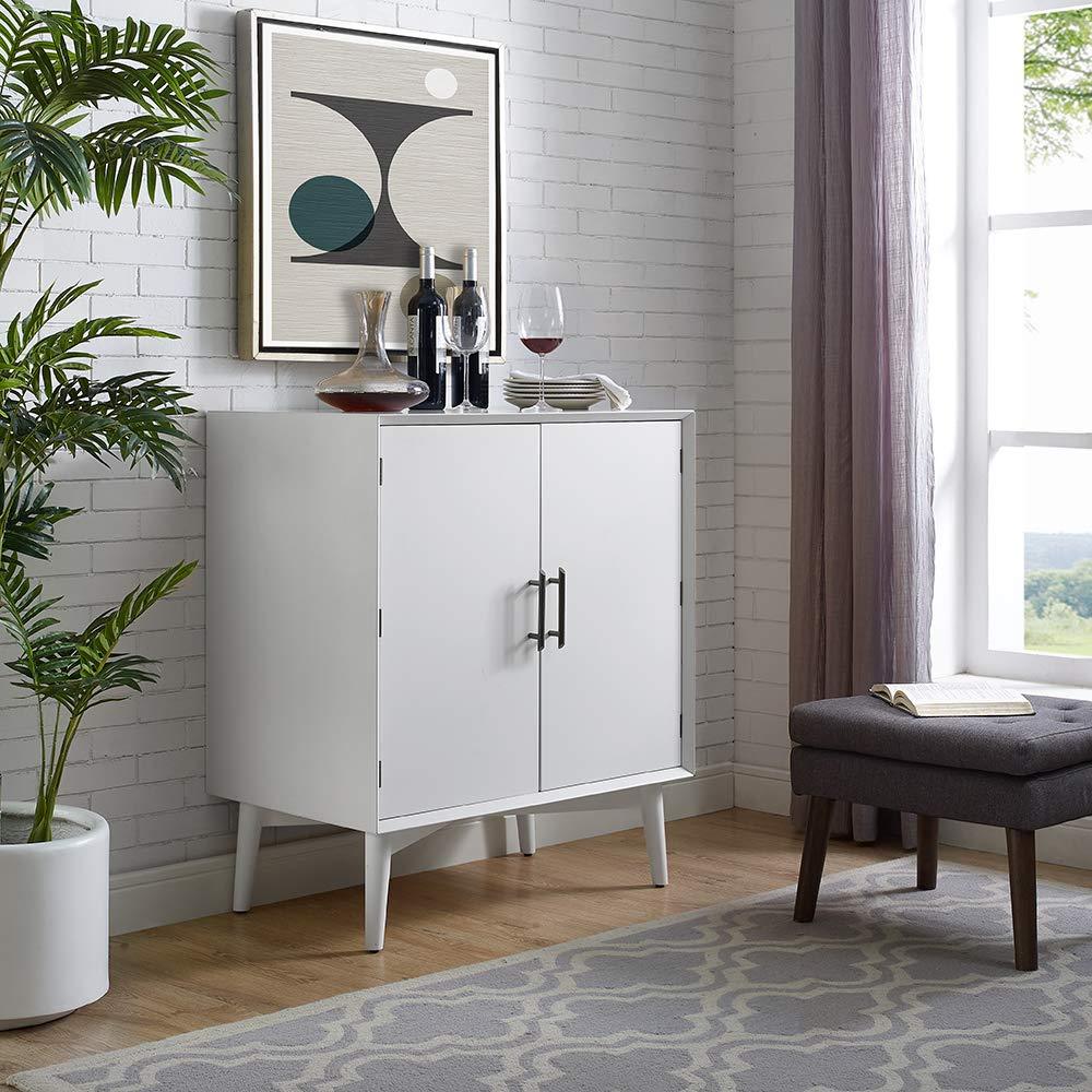 Crosley Landon 2 Door Bar Cabinet in White