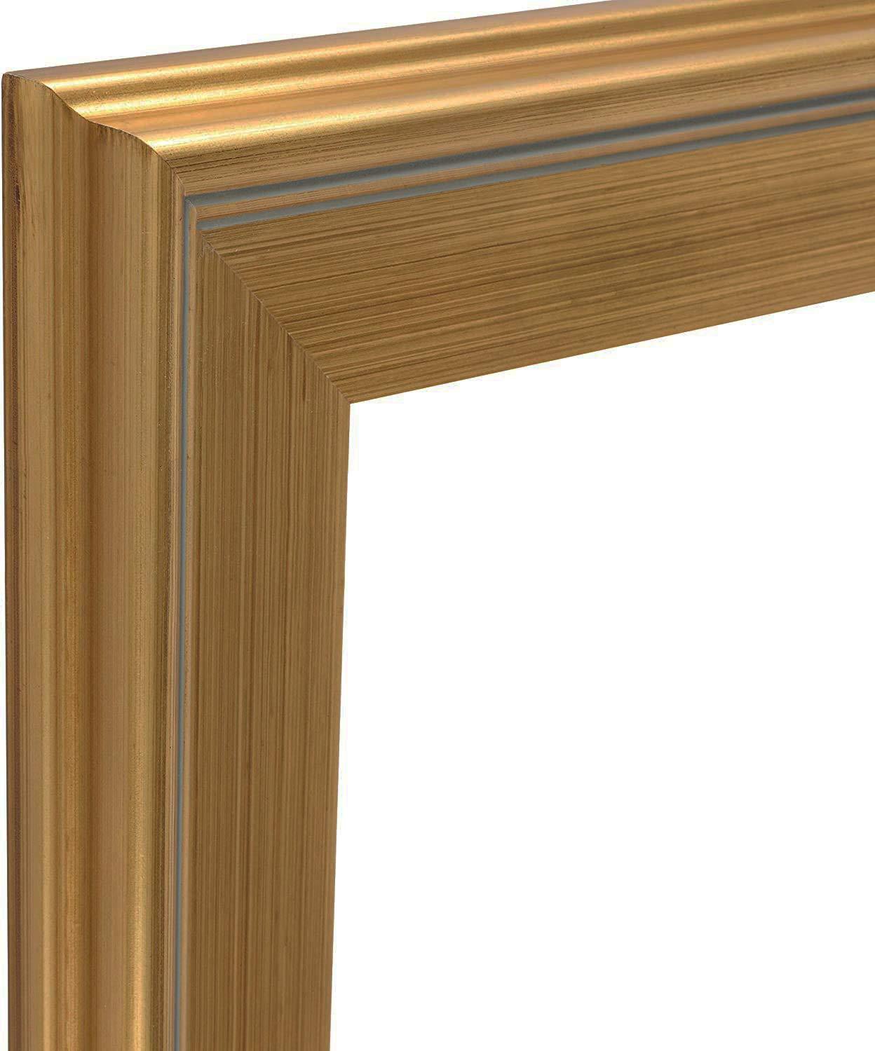 Creative Mark Plein Air Wooden Picture Frame - 5X7 Gold - Professional Single Frame for Art Panels, Stretched Canvas, Pictures and More, glass and backing not included