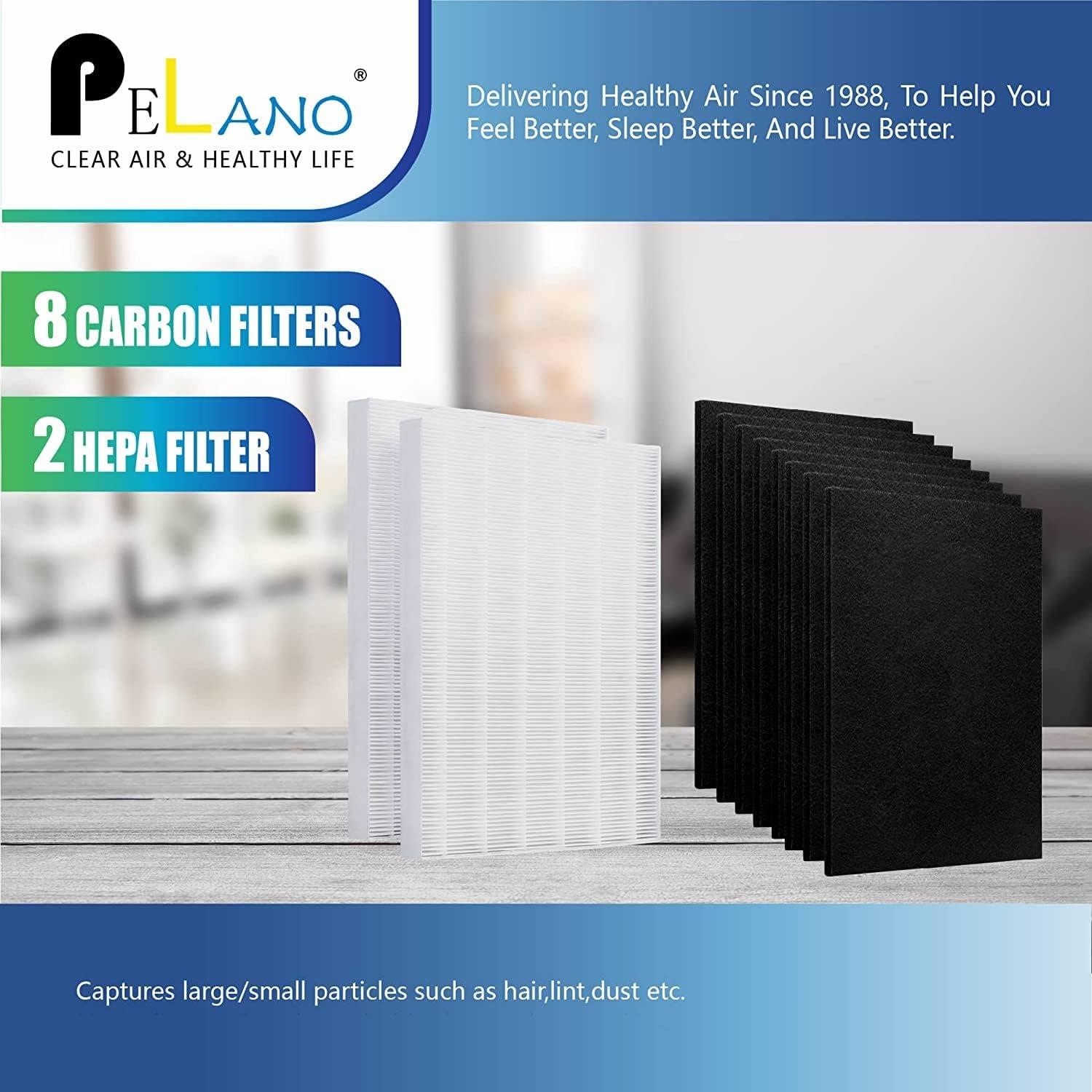 White and Black HEPA Activated Carbon Air Purifier Filters