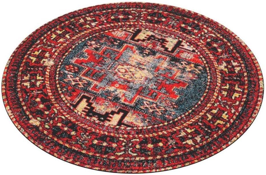 Vintage Hamadan VTH213 Power Loomed Area Rug - Red/Multi - 9' round - Safavieh.