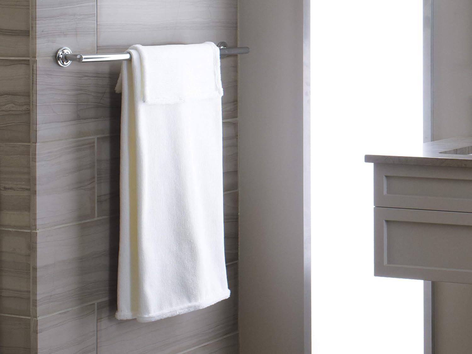 Purist® 24" Wall Mounted Round Towel Bar, Metal Wall-Mounted Towel Holder