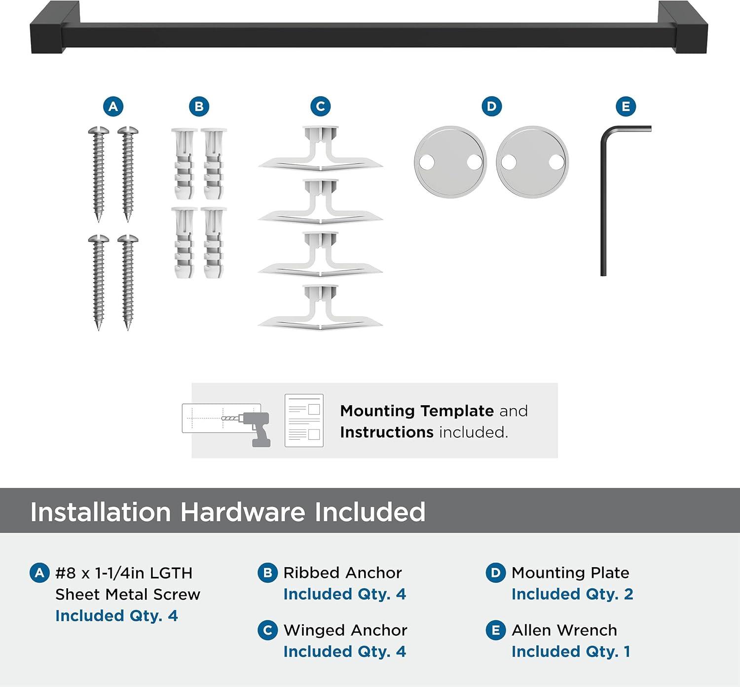 Amerock Monument Matte Black 18 inch (457mm) Towel Bar