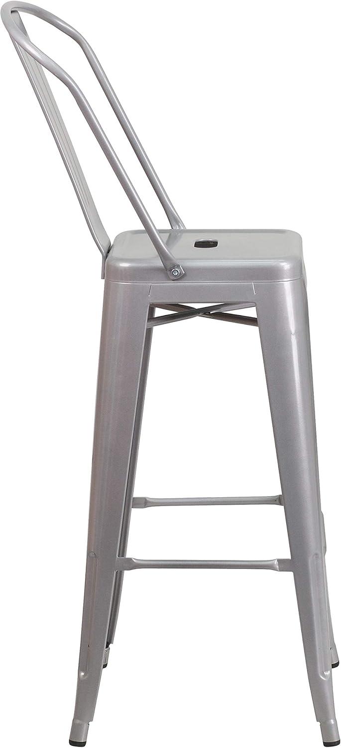 Flash Furniture Metal Outdoor Stool