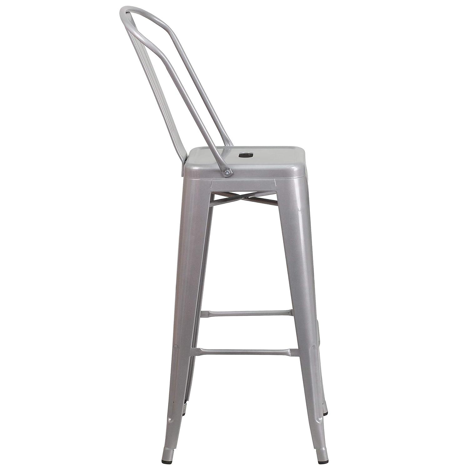 Flash Furniture Metal Outdoor Stool