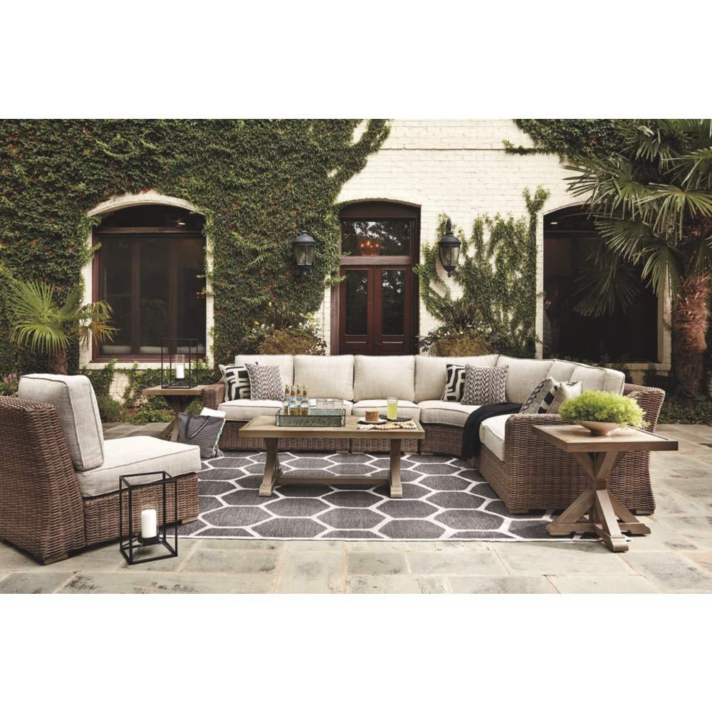 Signature Design by Ashley Casual Beachcroft Armless Chair with Cushion  Beige
