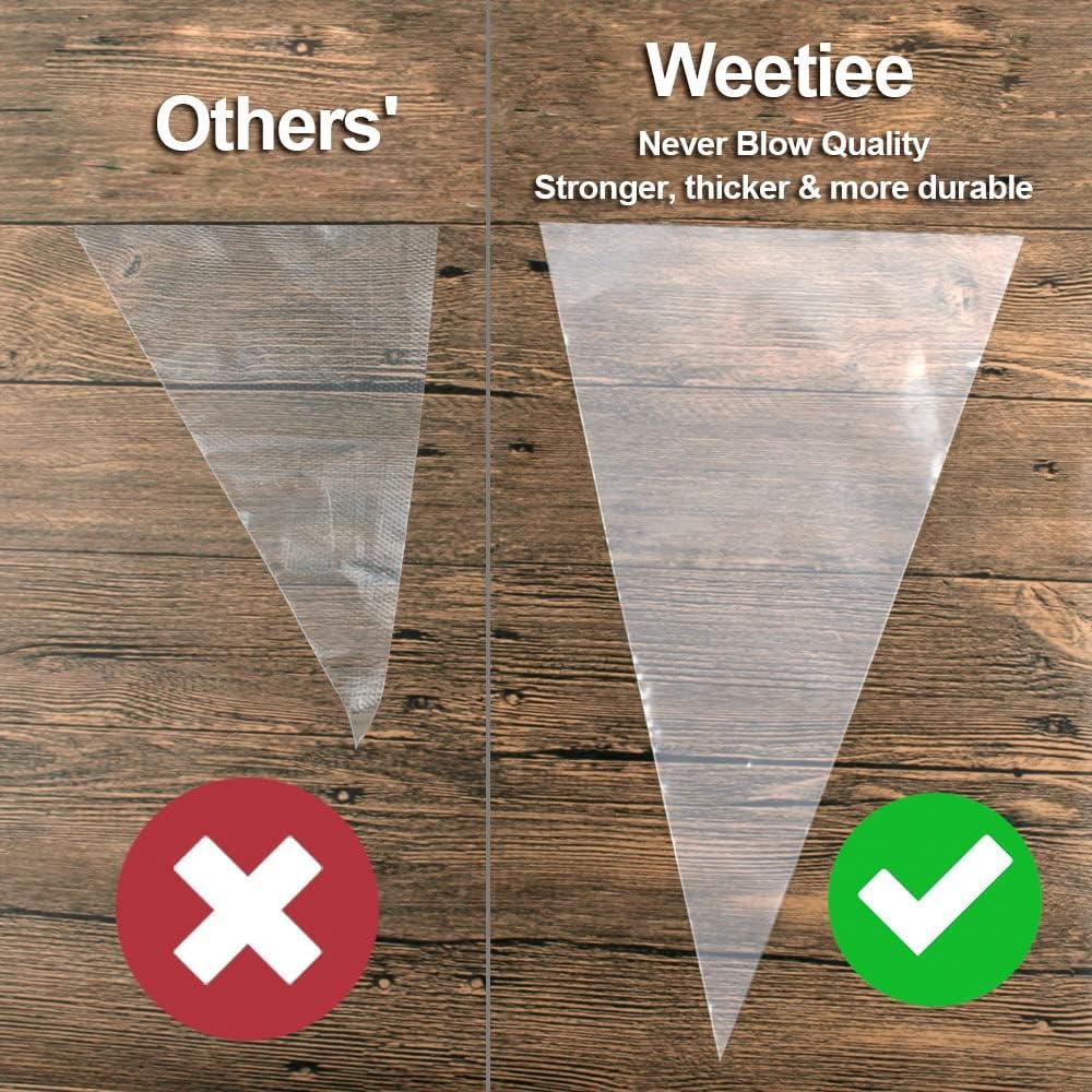 Pastry Piping Bags -100 Pack-12-Inch Disposable Cake Decorating Bags Anti-Burst Cupcake Icing Bags for all Size Tips Couplers and Baking Cookies Candy Supplies Kits - Bonus 2 Couplers