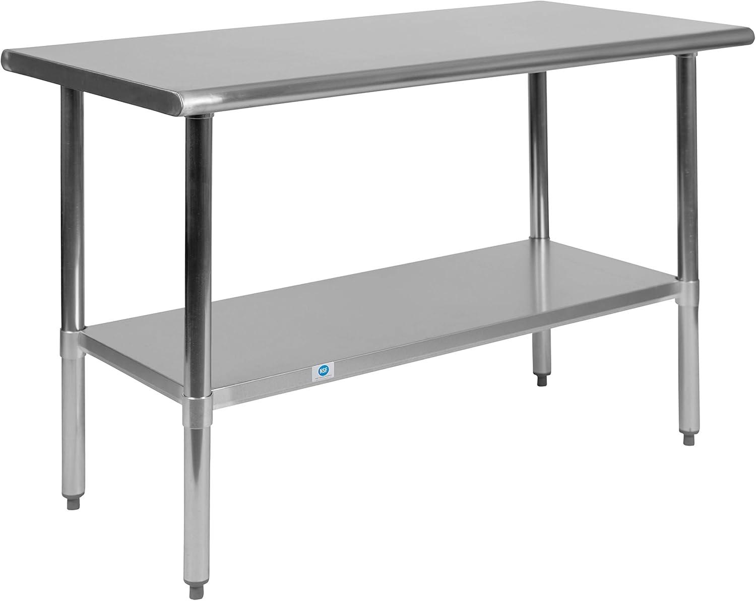 Stainless Steel 48" Commercial Work Table with Undershelf