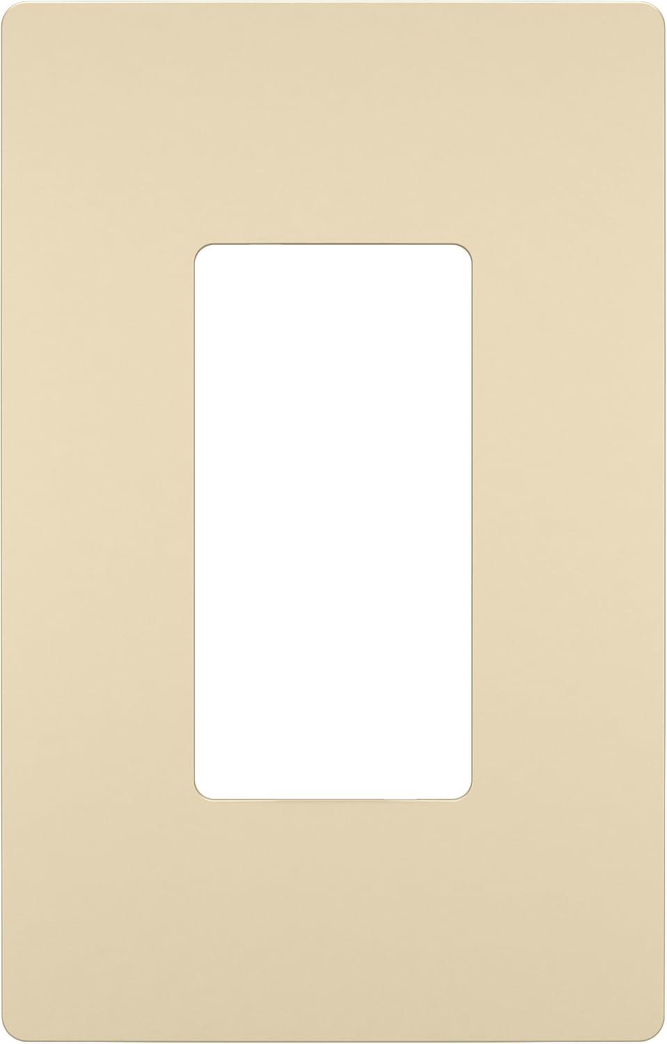 Ivory Polycarbonate 1-Gang Screwless Wall Plate