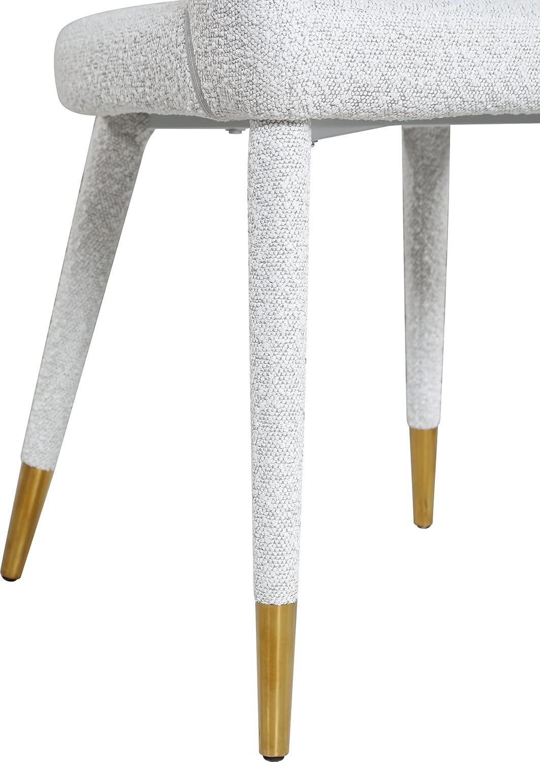 Meridian Furniture Destiny Cream Boucle Fabric Dining Chair