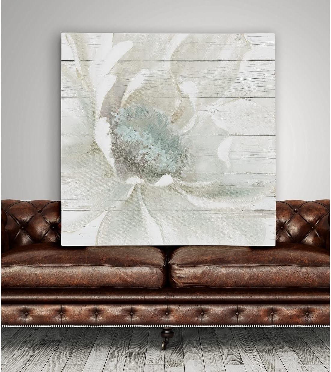 WEXFORD HOME Weathered White Gallery Wrapped Canvas Wall Art, 24x24