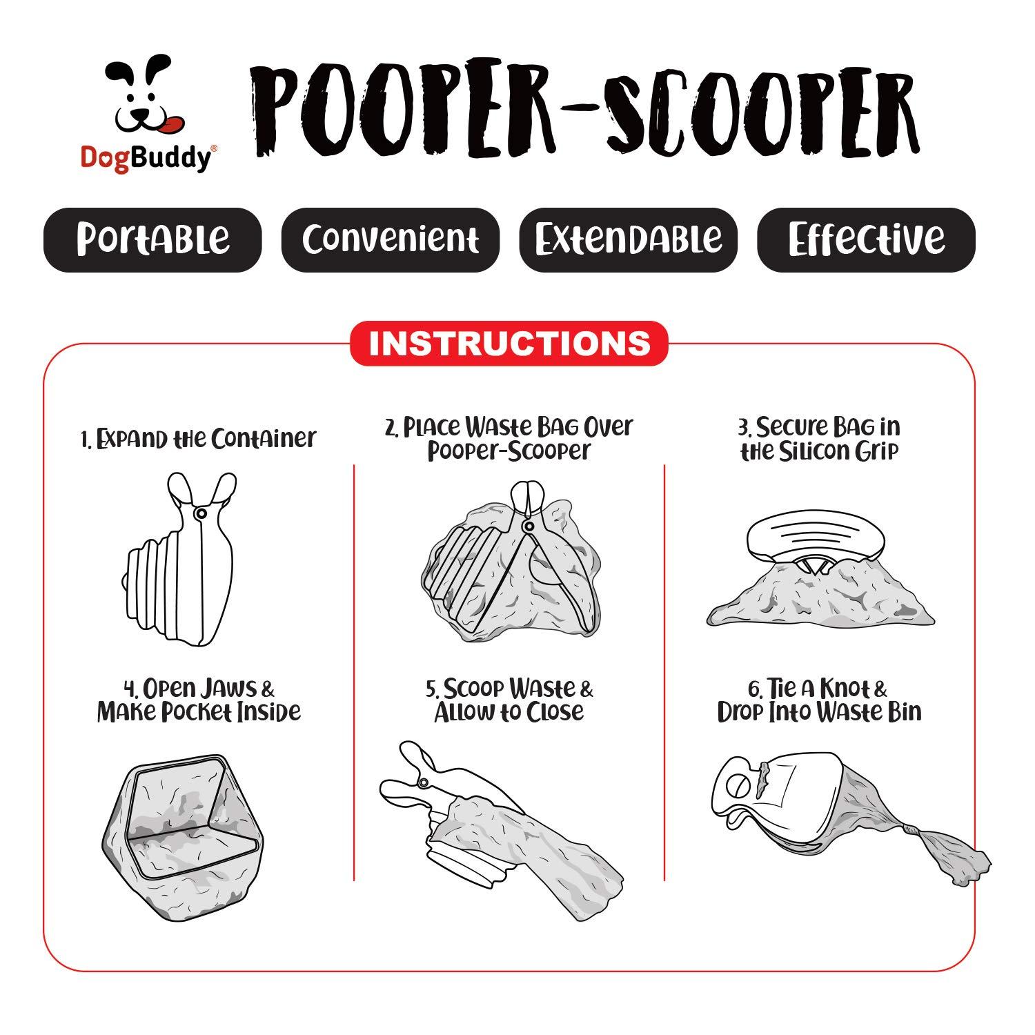 DogBuddy Pooper Scooper, Medium, Pink