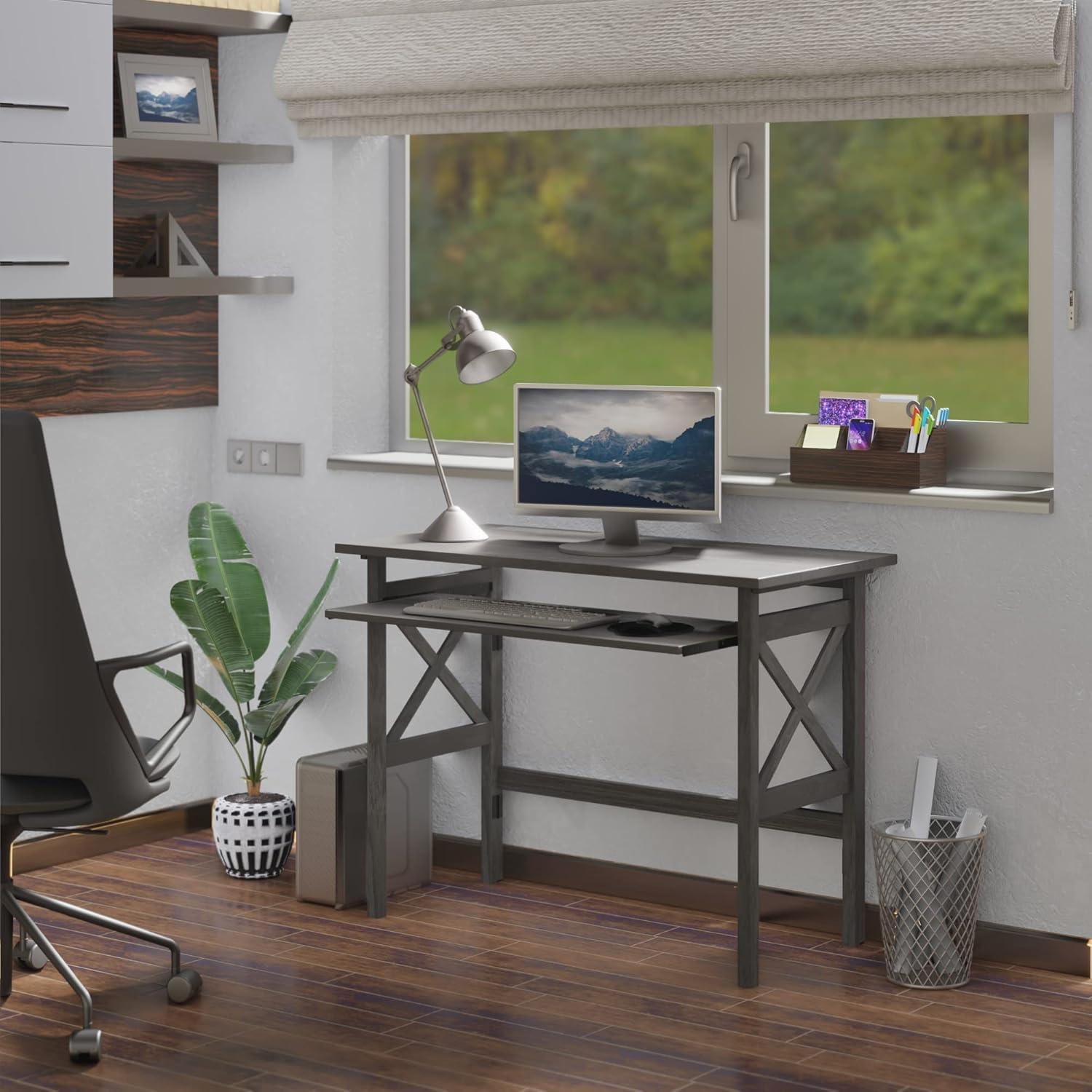 Xander Foldable Desk Oyster Gray - Winsome