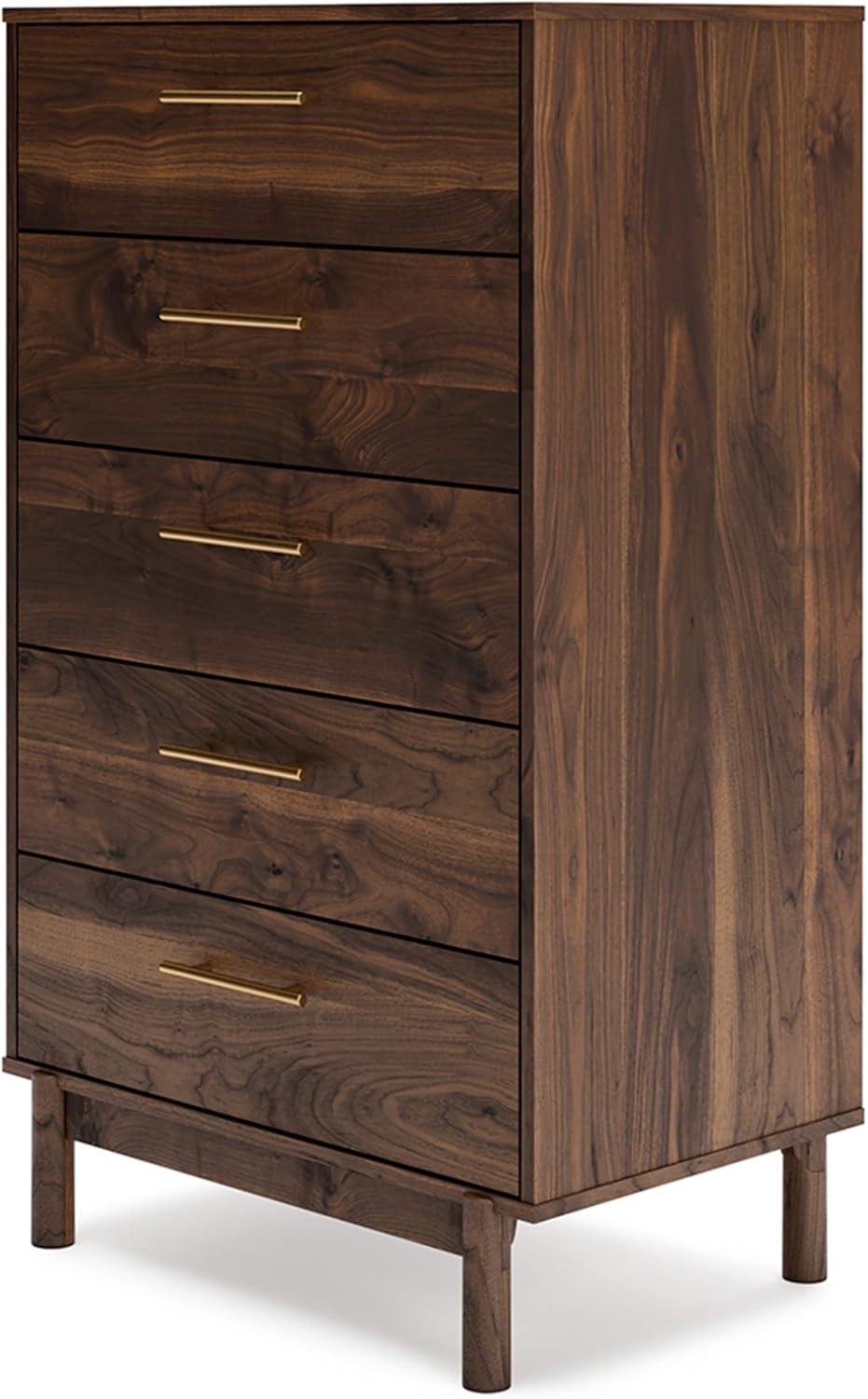 5 Drawer 29.88'' W Lingerie Chest in , Brown