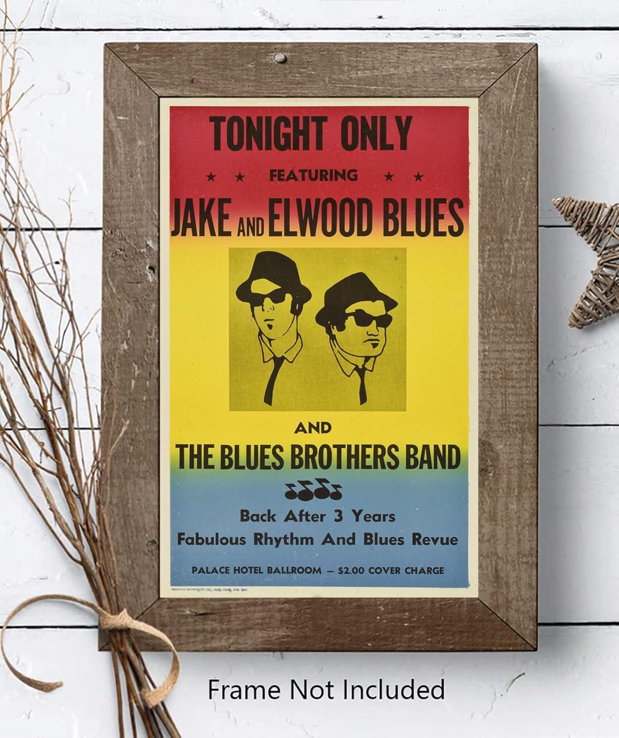 XIHOO The Blues Brothers in Concert Poster Frameless Gift 12"x 18" (30cm x 46cm)