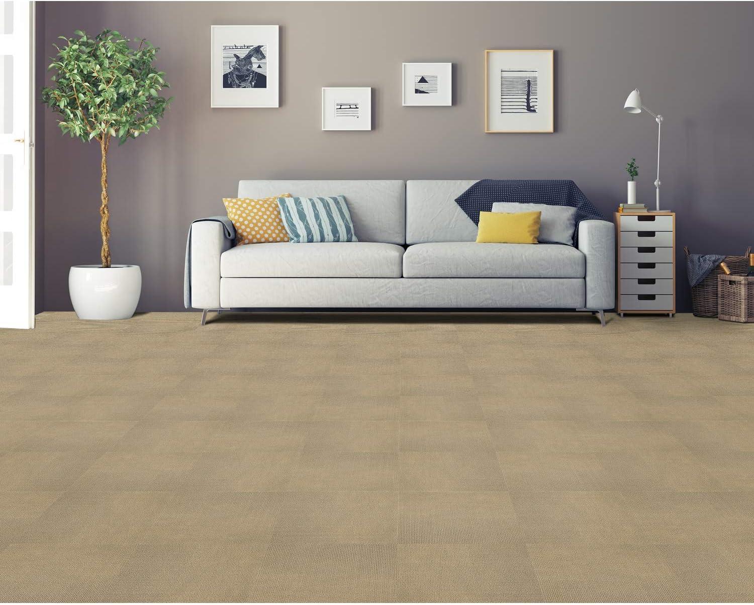 Achim Importing Co Nexus 12'' W x 12'' L Level Loop Adhesive, Peel & Stick Polyester Carpet Tile