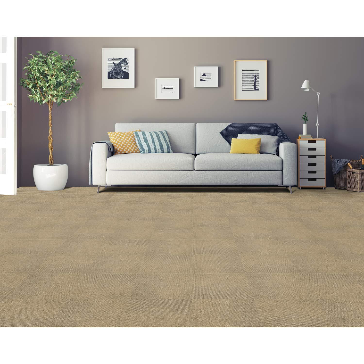 Achim Importing Co Nexus 12'' W x 12'' L Level Loop Adhesive, Peel & Stick Polyester Carpet Tile