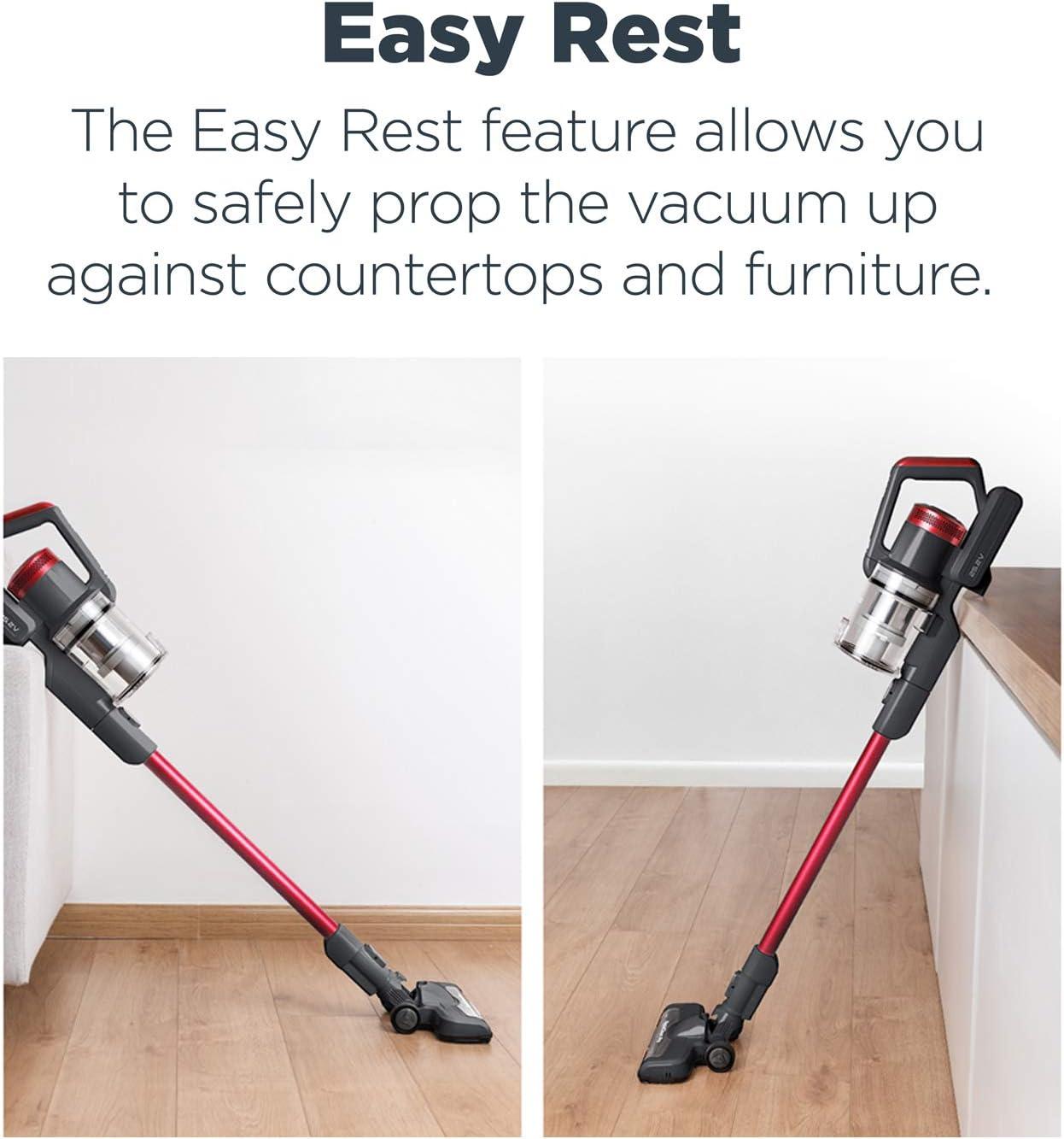 Eureka RapidClean Pro Lightweight Cordless Vacuum Cleaner  Convenient Stick and Handheld Vac  Red Black