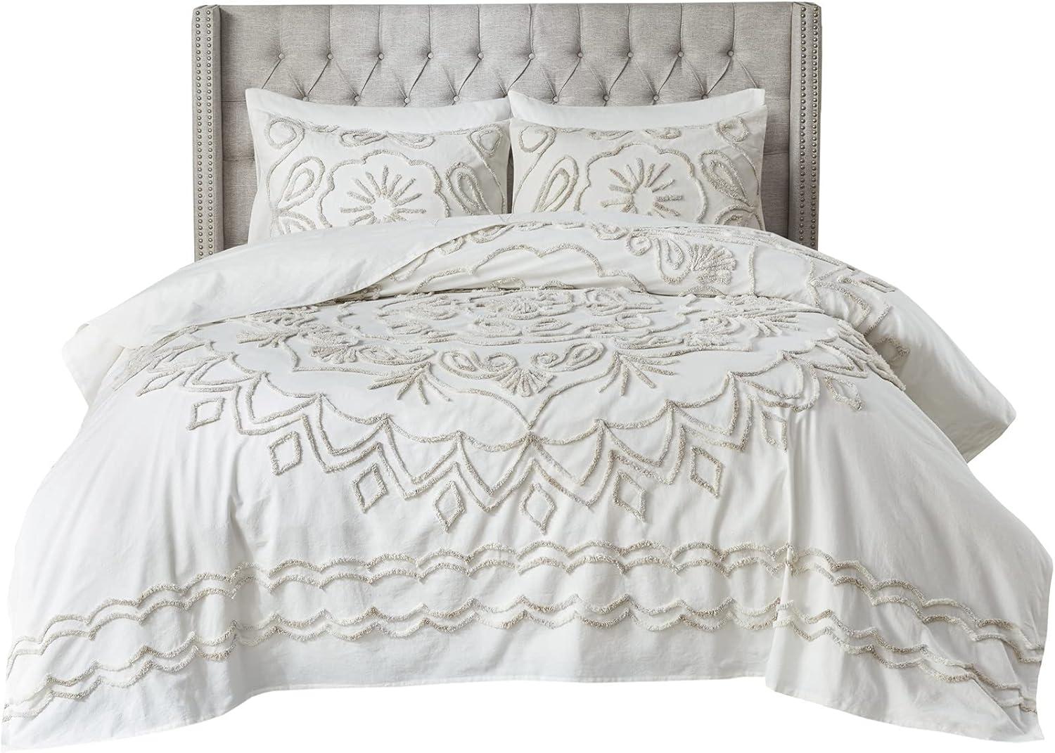 Violette 3 Piece Tufted Cotton Chenille Coverlet Set