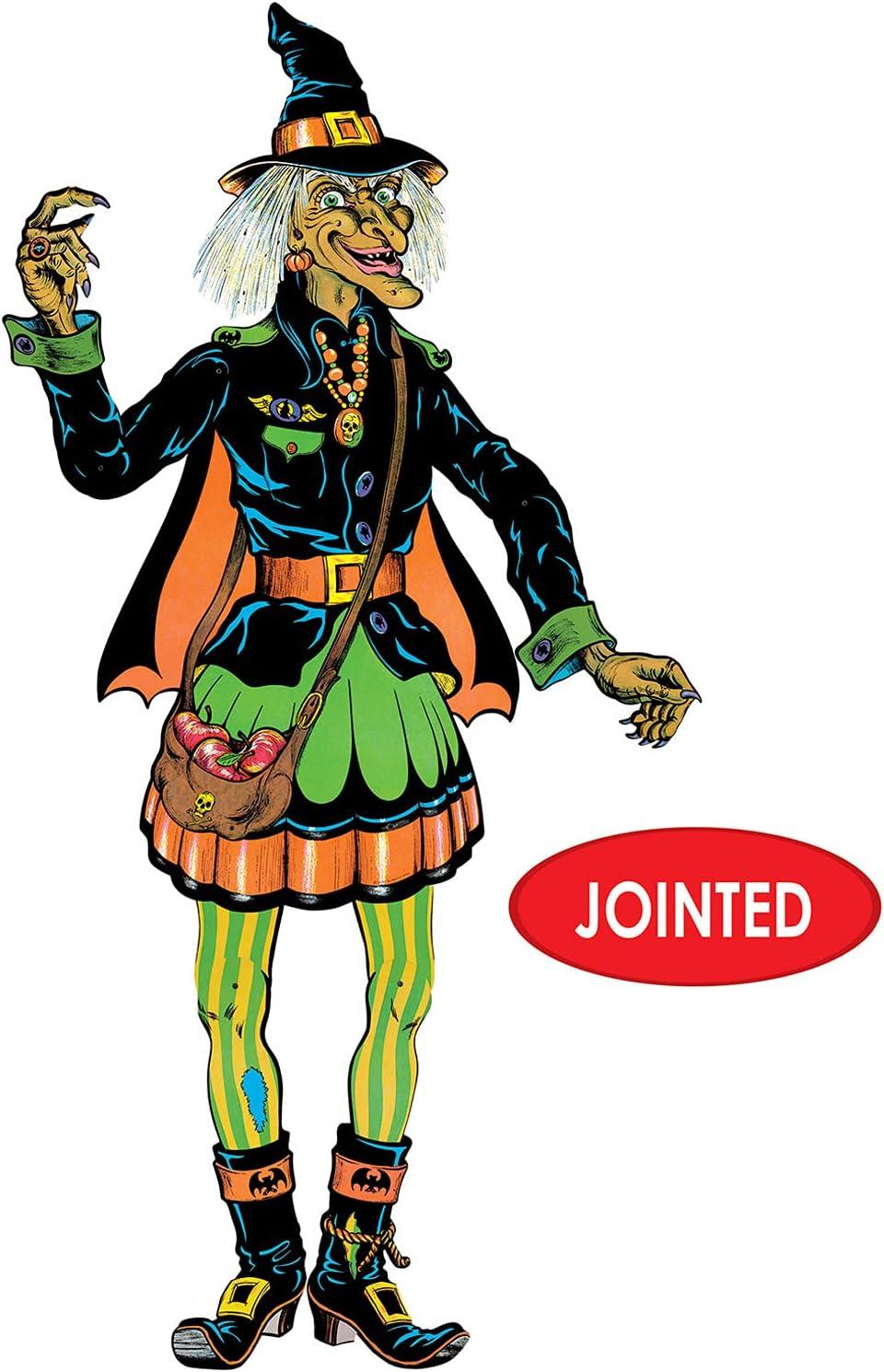 Beistle Vintage Halloween Jointed Witch, 4' 9", (1/Pkg) Multicolored