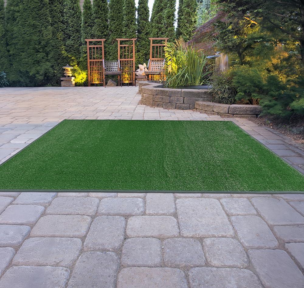 Garland Rug Artificial Grass Green Indoor/Outdoor Area Rug, 4' x 6'