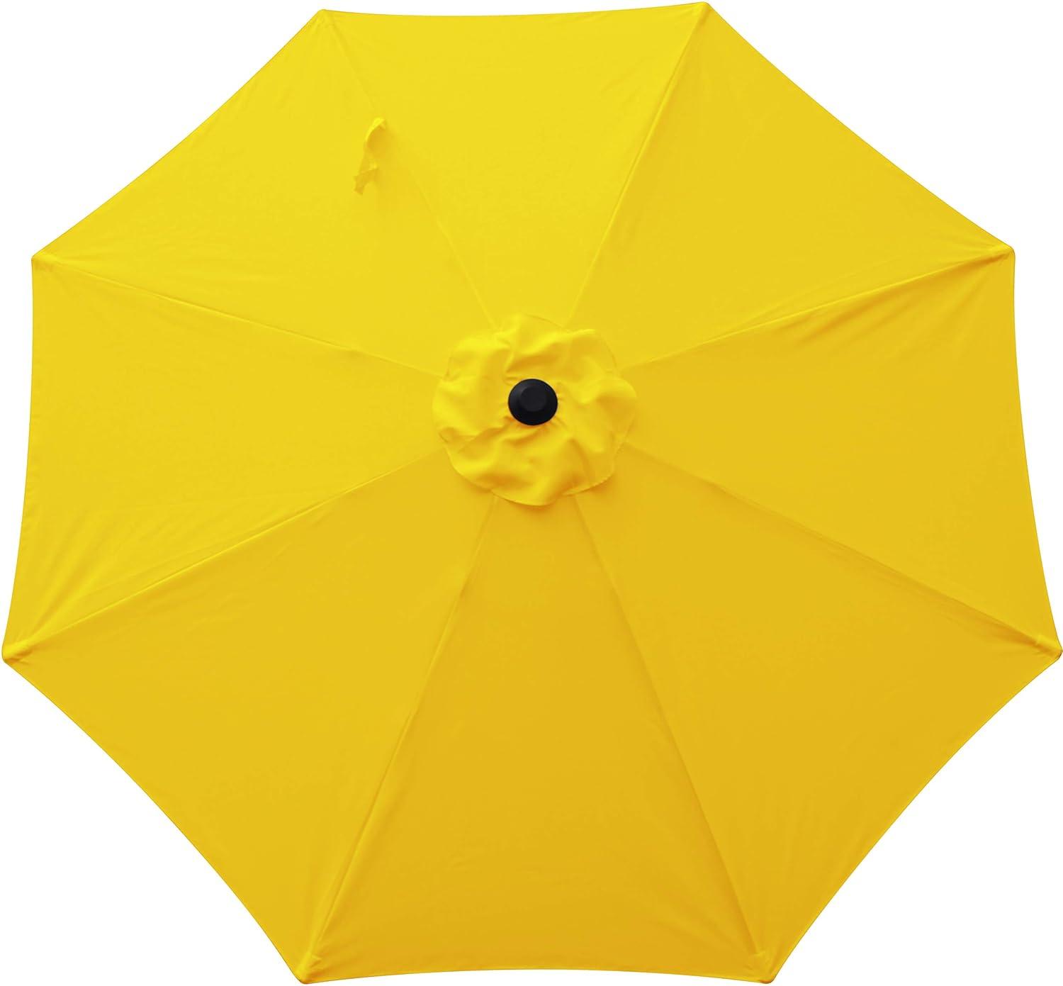 Bond MFG Aluminum 7.9' Sunflower Yellow Octagon Tilting Market Patio Umbrella