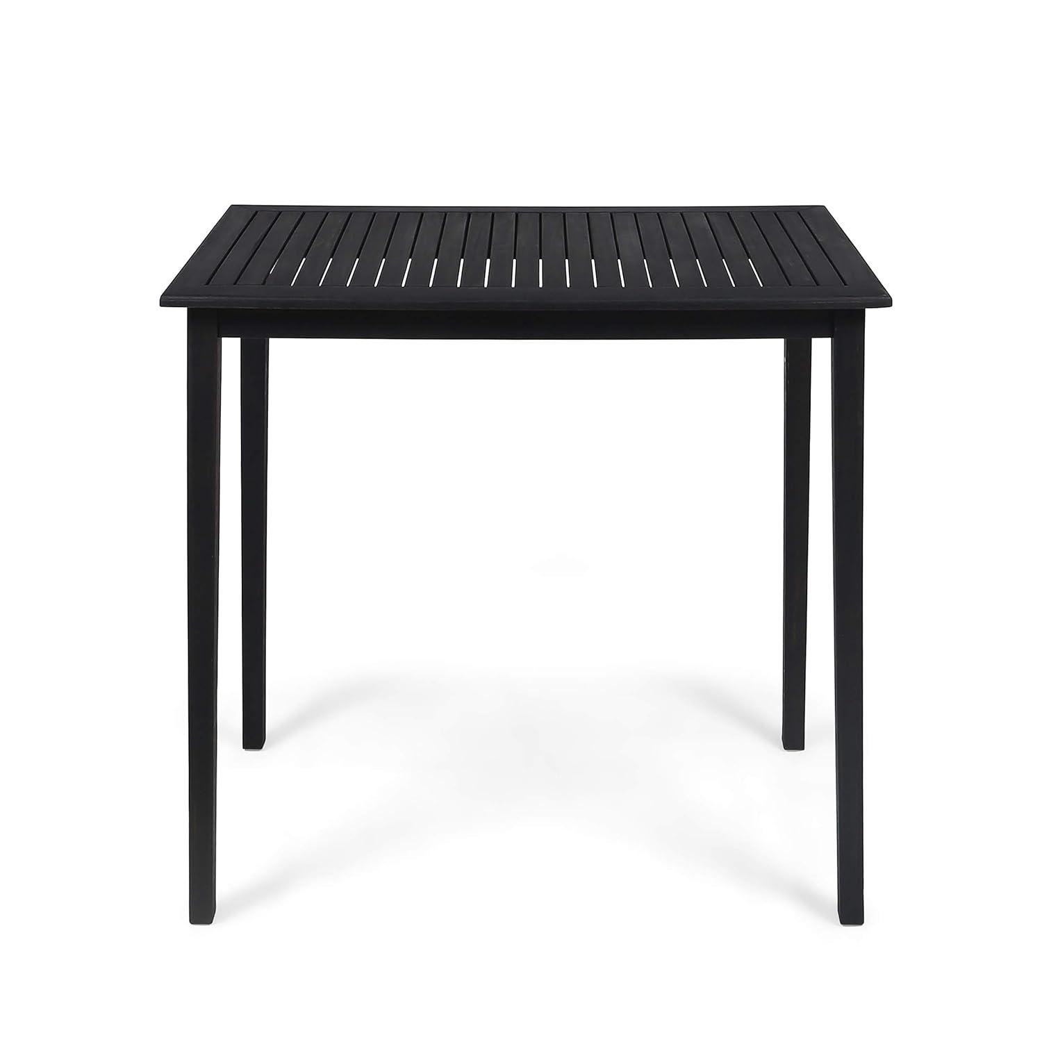 Elegant Acacia Wood Outdoor Bar Table in Dark Gray