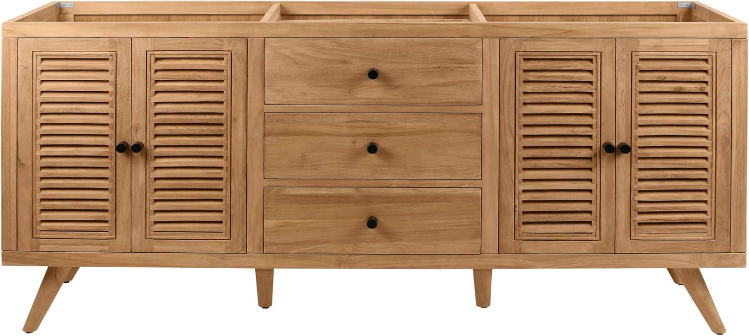 Harper 72" Natural Teak Double Freestanding Wood Vanity