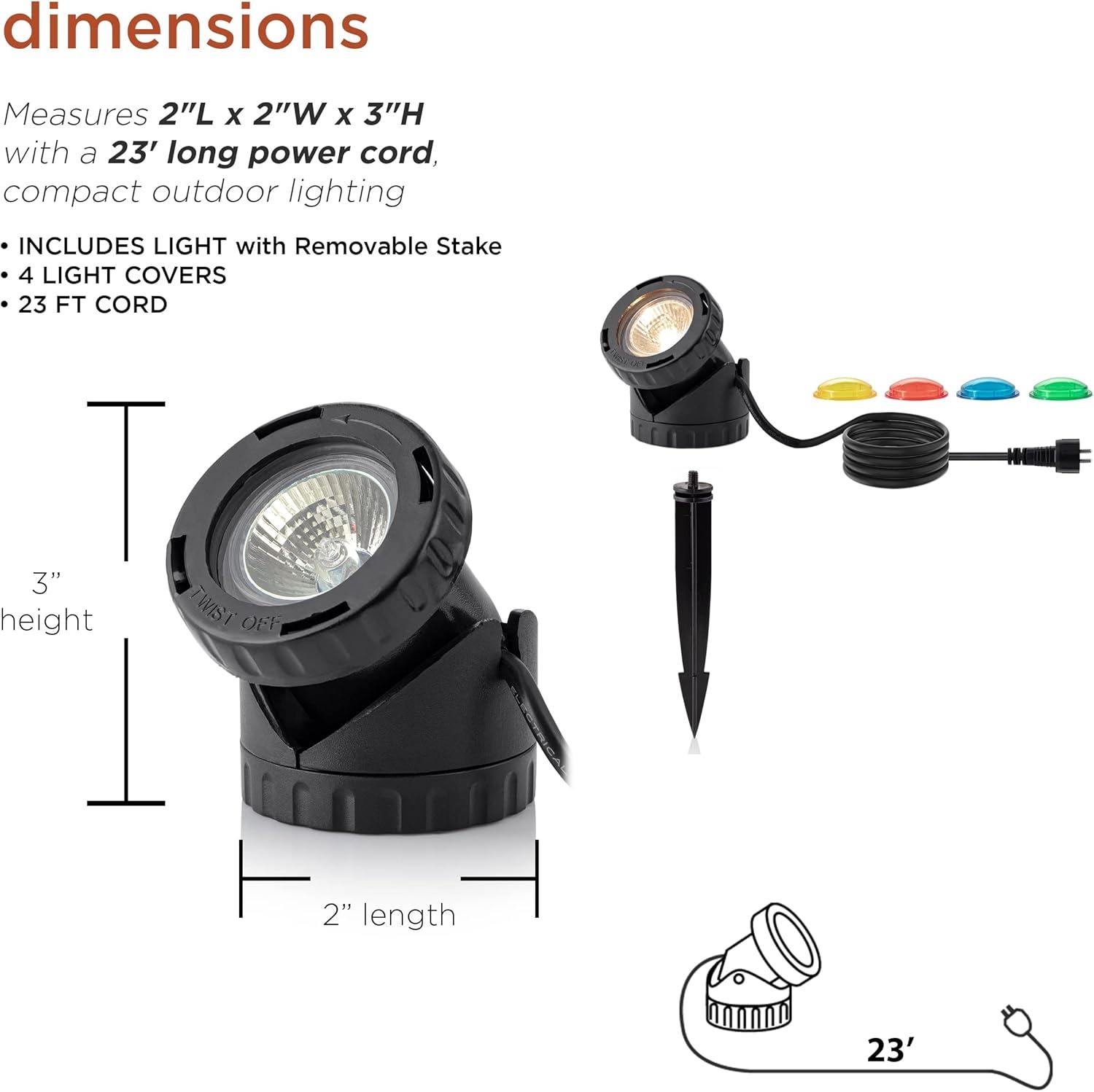 Black Cord Electric Integrated LED Spotlight