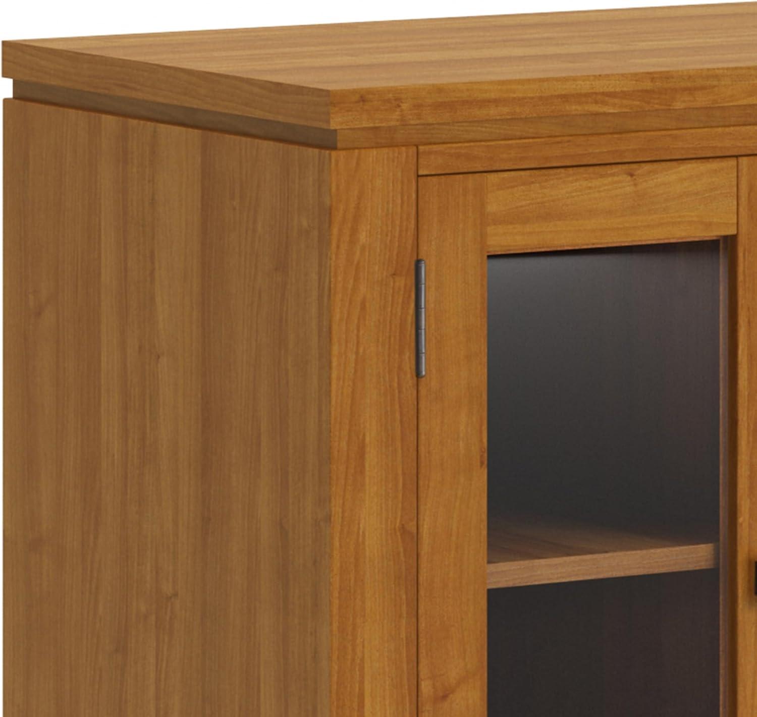 Simpli Home Cosmopolitan SOLID WOOD 72 inch Wide TV Media Stand For TVs up to 80 inches