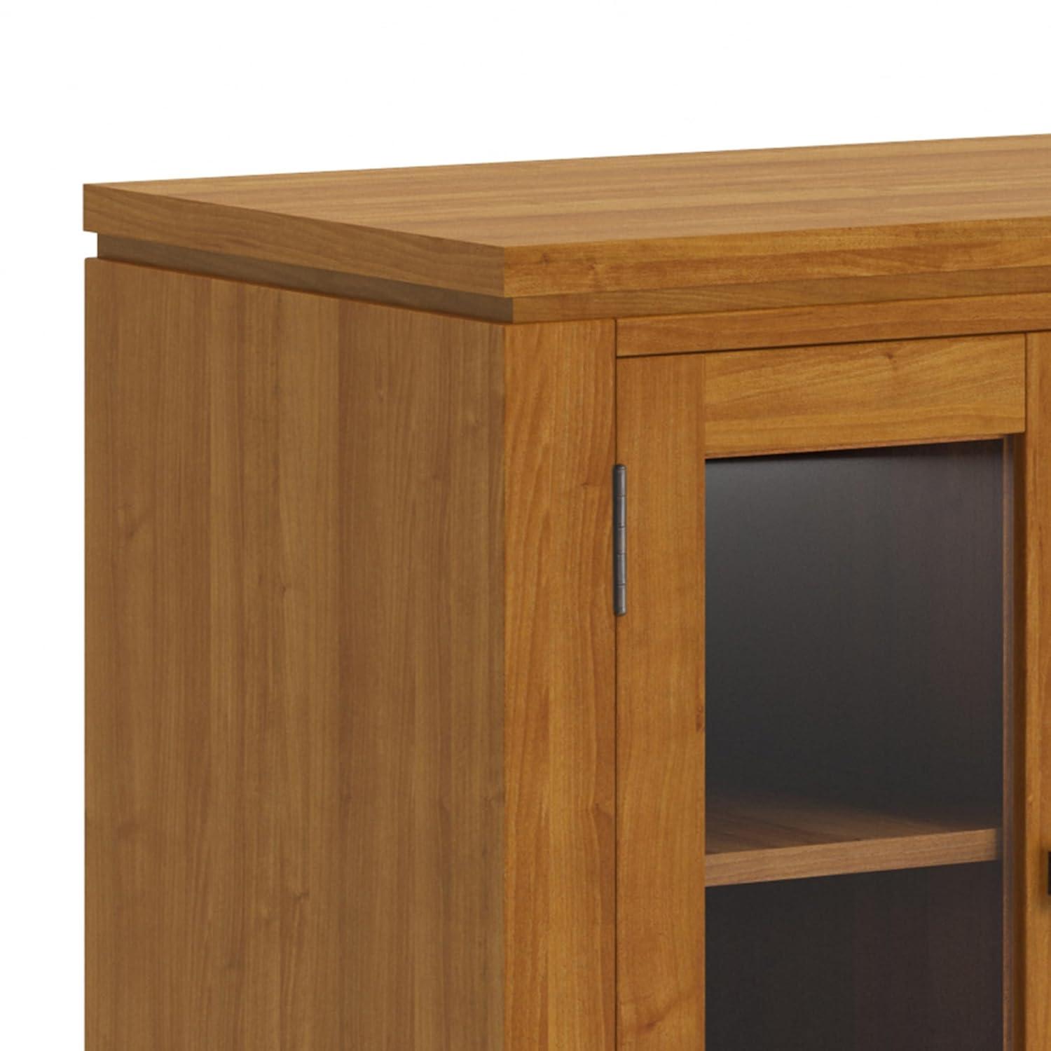 Simpli Home Cosmopolitan SOLID WOOD 72 inch Wide TV Media Stand For TVs up to 80 inches