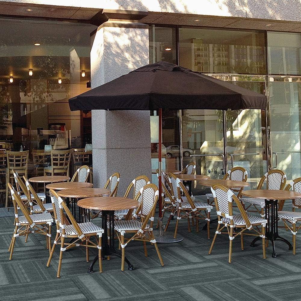 Shuffle Espresso Carpet Tiles - 24" x 24" Indoor/Outdoor, Peel and Stick Carpet Tiles - 60 sq. ft. per box – Pack of 15 Tiles