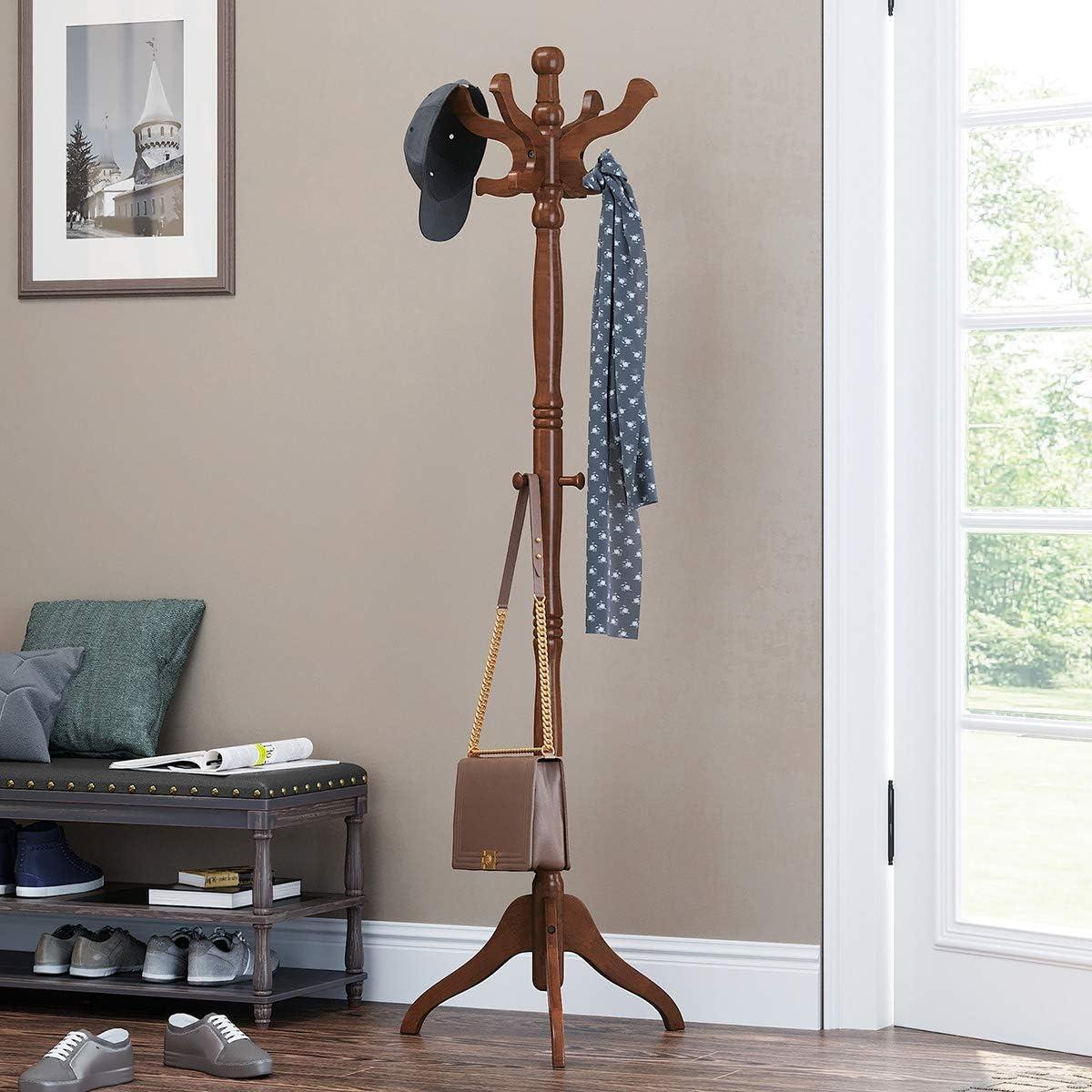 Red Barrel Studio® Coat Rack Free Standing With 11 Hooks