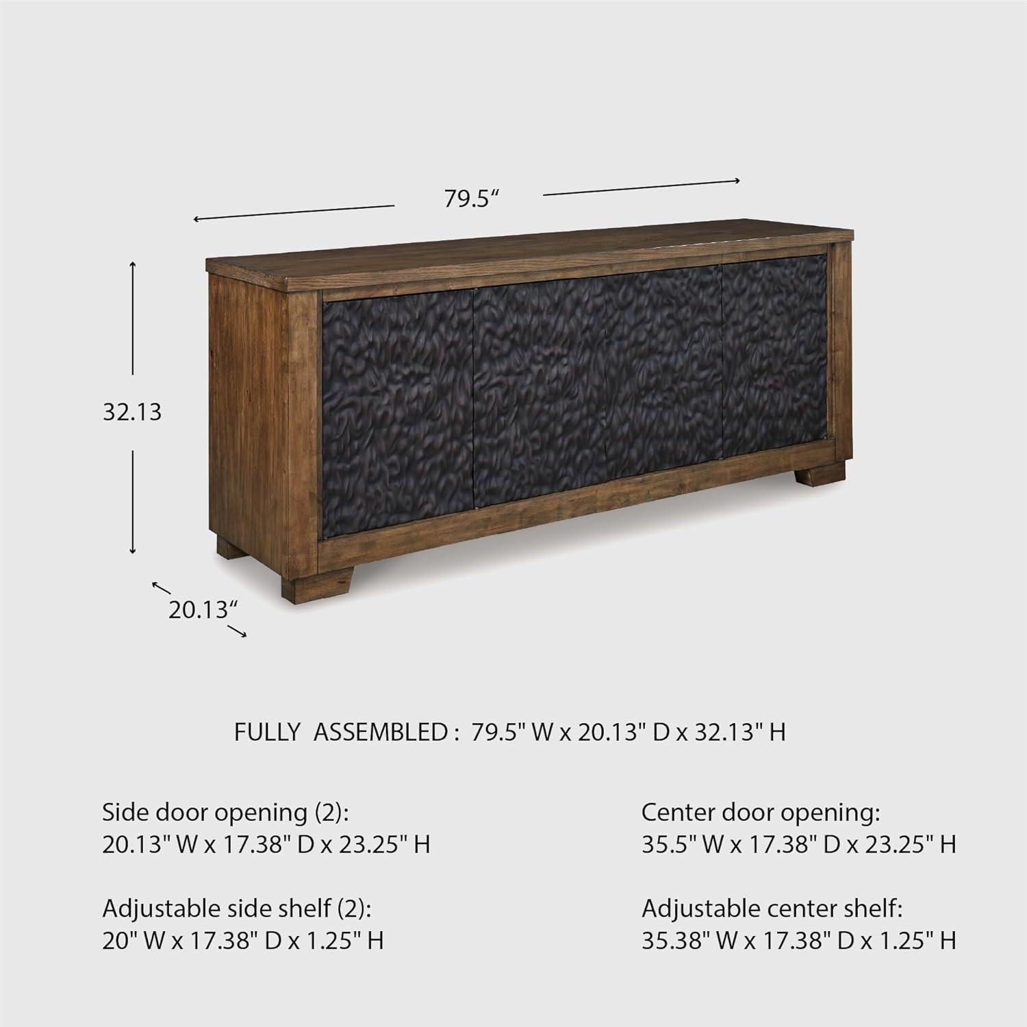 Signature Design by Ashley Rosswain Brown 80" TV Stand for TVs up to 91"