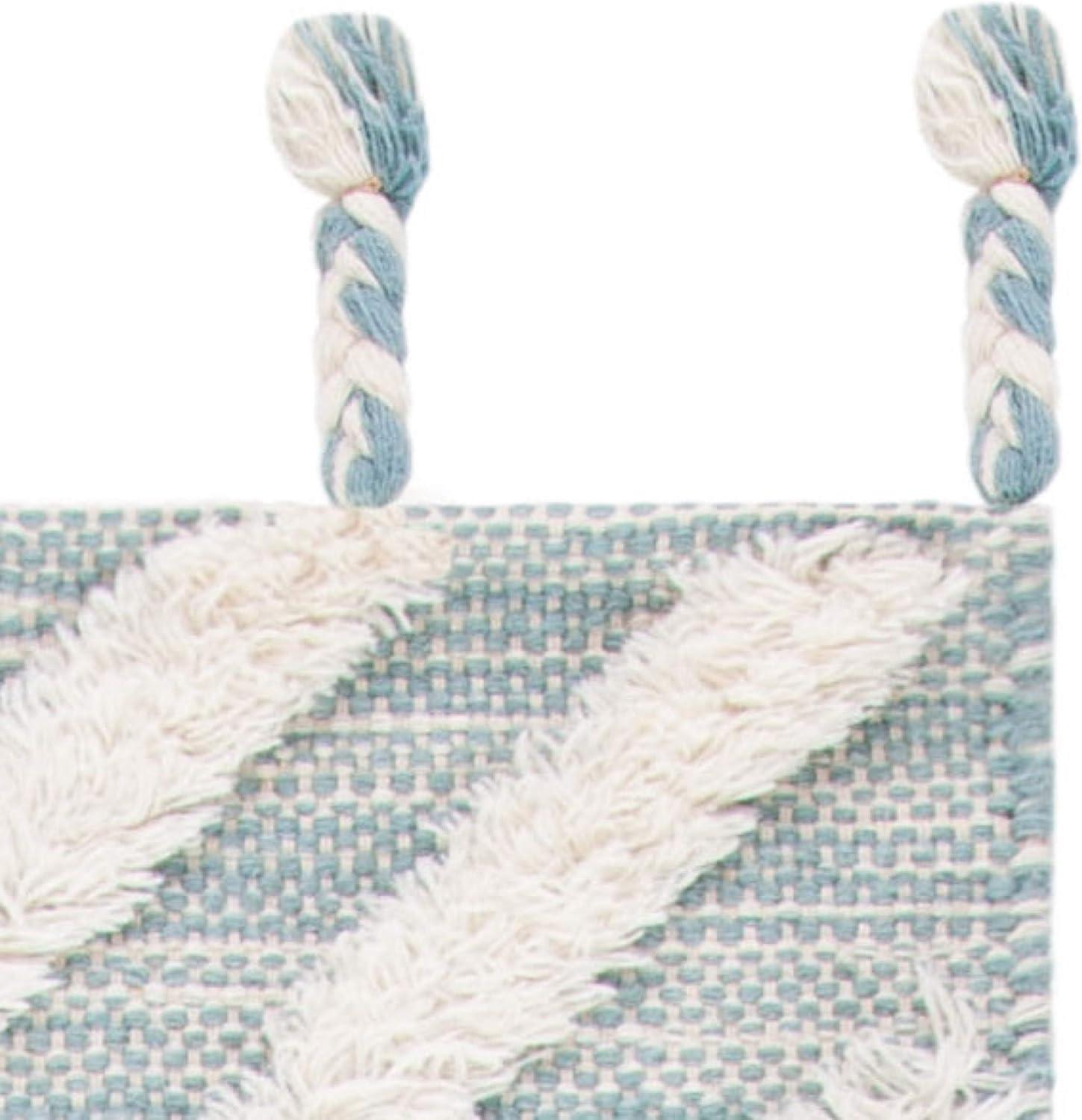 Kenya KNY331 Hand Tufted Area Rug - Aqua/Ivory - 6'x9' - Safavieh.