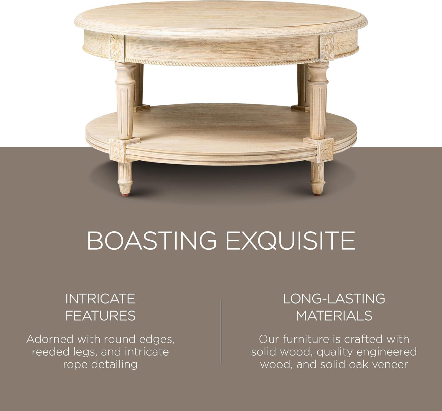 Maven Lane Pullman Round Wooden Coffee Table