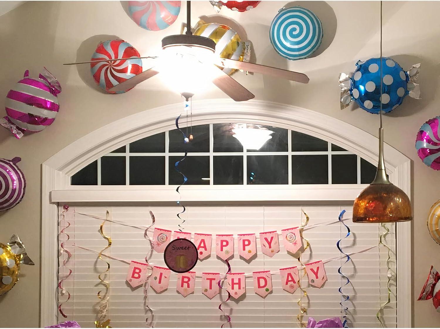 21 pcs 18" Sweet Candy Balloons, Round Lollipop Balloon Birthday Wedding Party Balloons