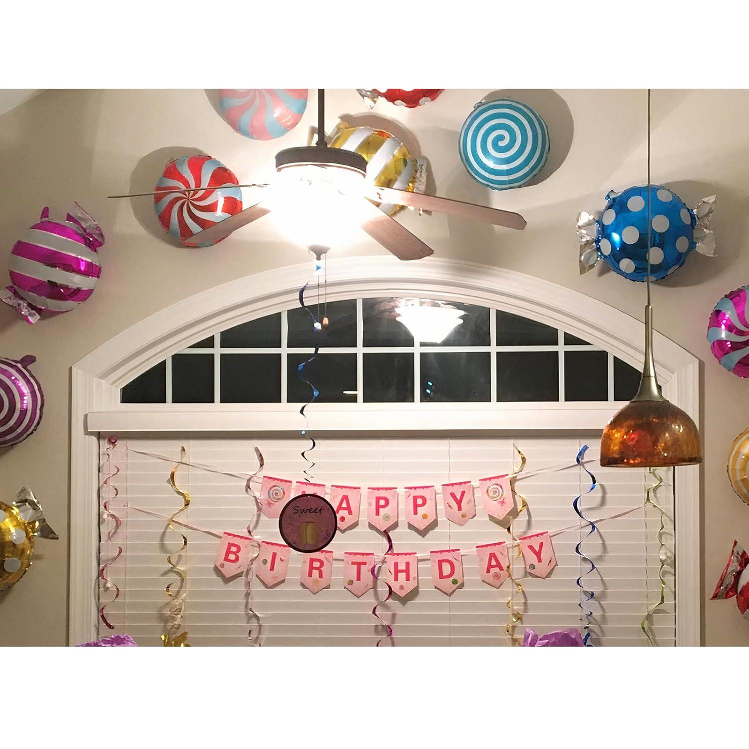 21 pcs 18" Sweet Candy Balloons, Round Lollipop Balloon Birthday Wedding Party Balloons