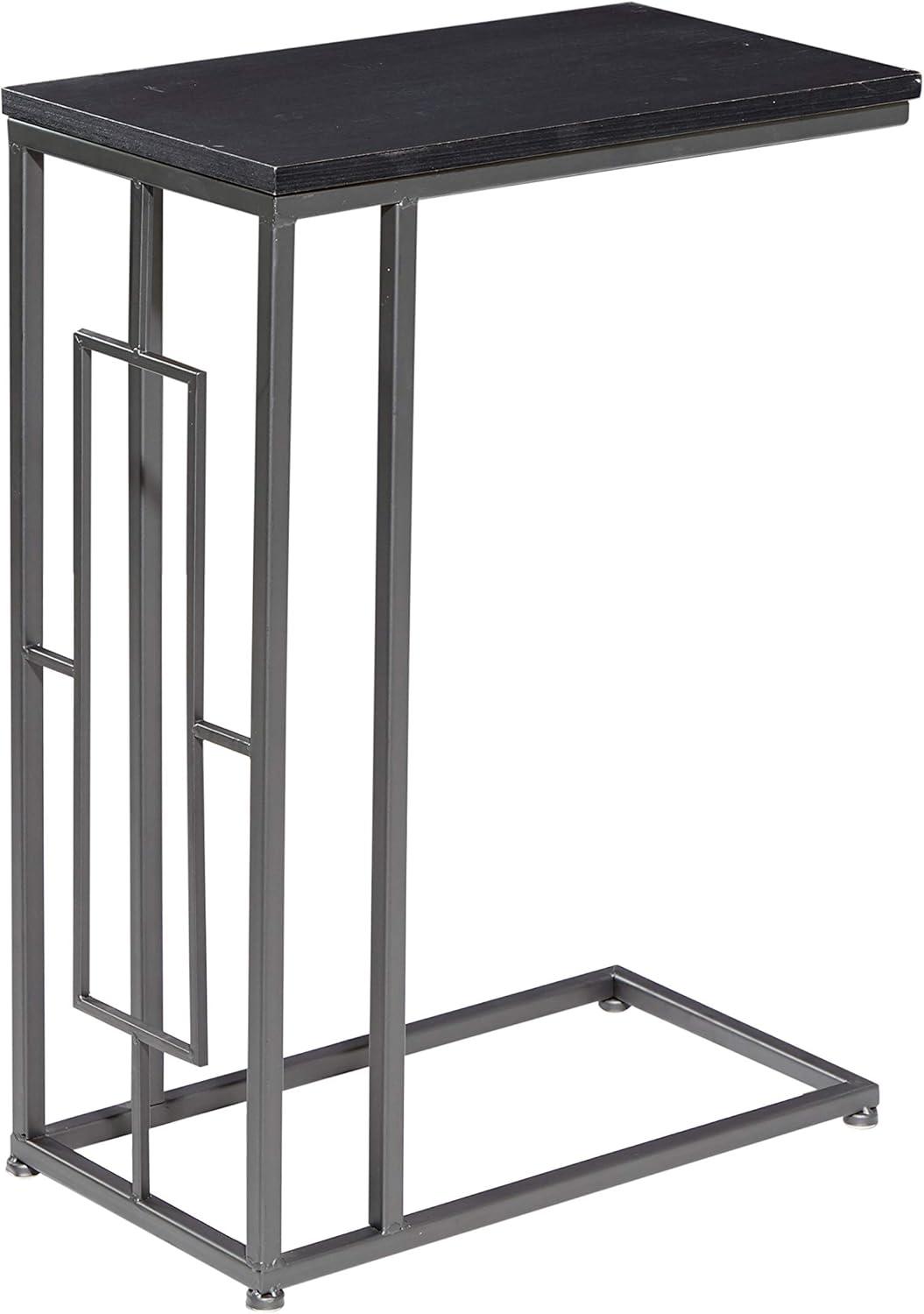 Contemporary Iron and Wood Accent Table Dark Gray - Olivia & May