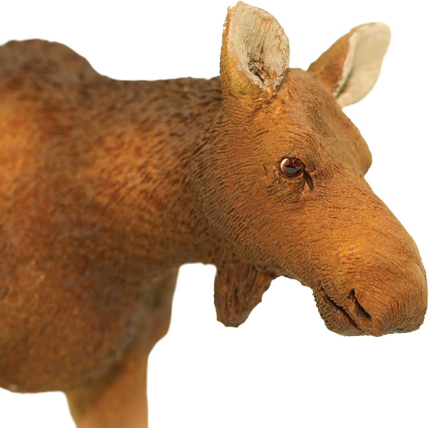 Safari Ltd. Cow Moose Figurine - Lifelike 4.5" Model Figure - Educational Toy for Boys, Girls, and Kids Ages 1+