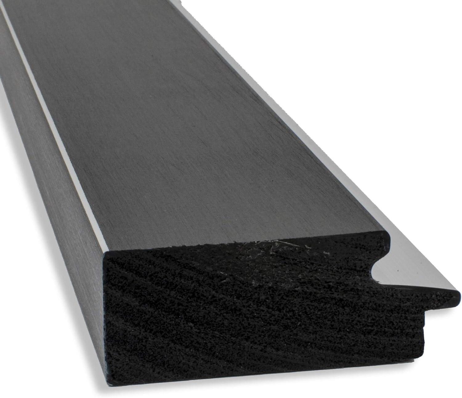 Amanti Art Beveled Bathroom Wall Mirror - Eva Black Silver Frame Eva Black Silver Outer Size: 45 x 35 in