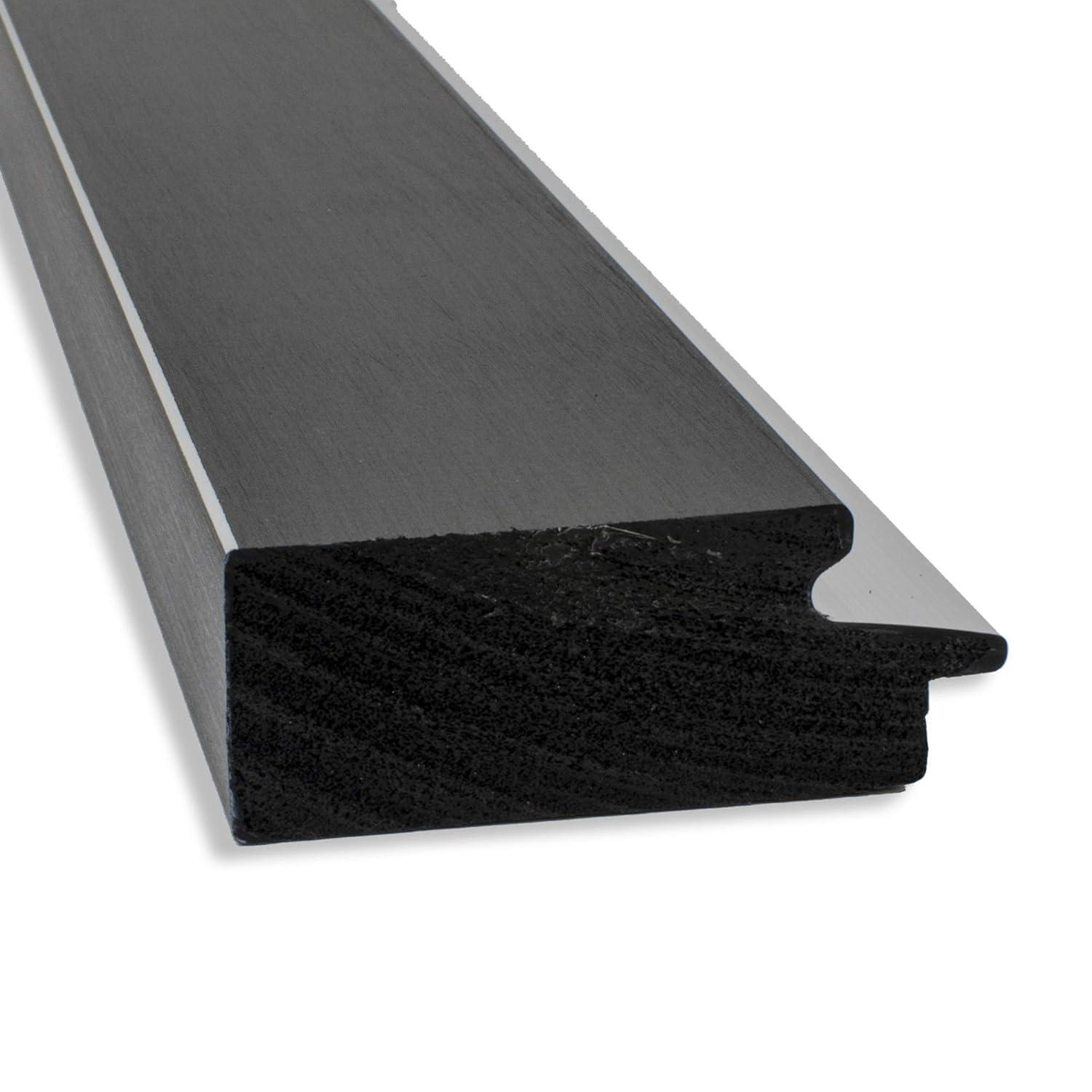 Amanti Art Beveled Bathroom Wall Mirror - Eva Black Silver Frame Eva Black Silver Outer Size: 45 x 35 in