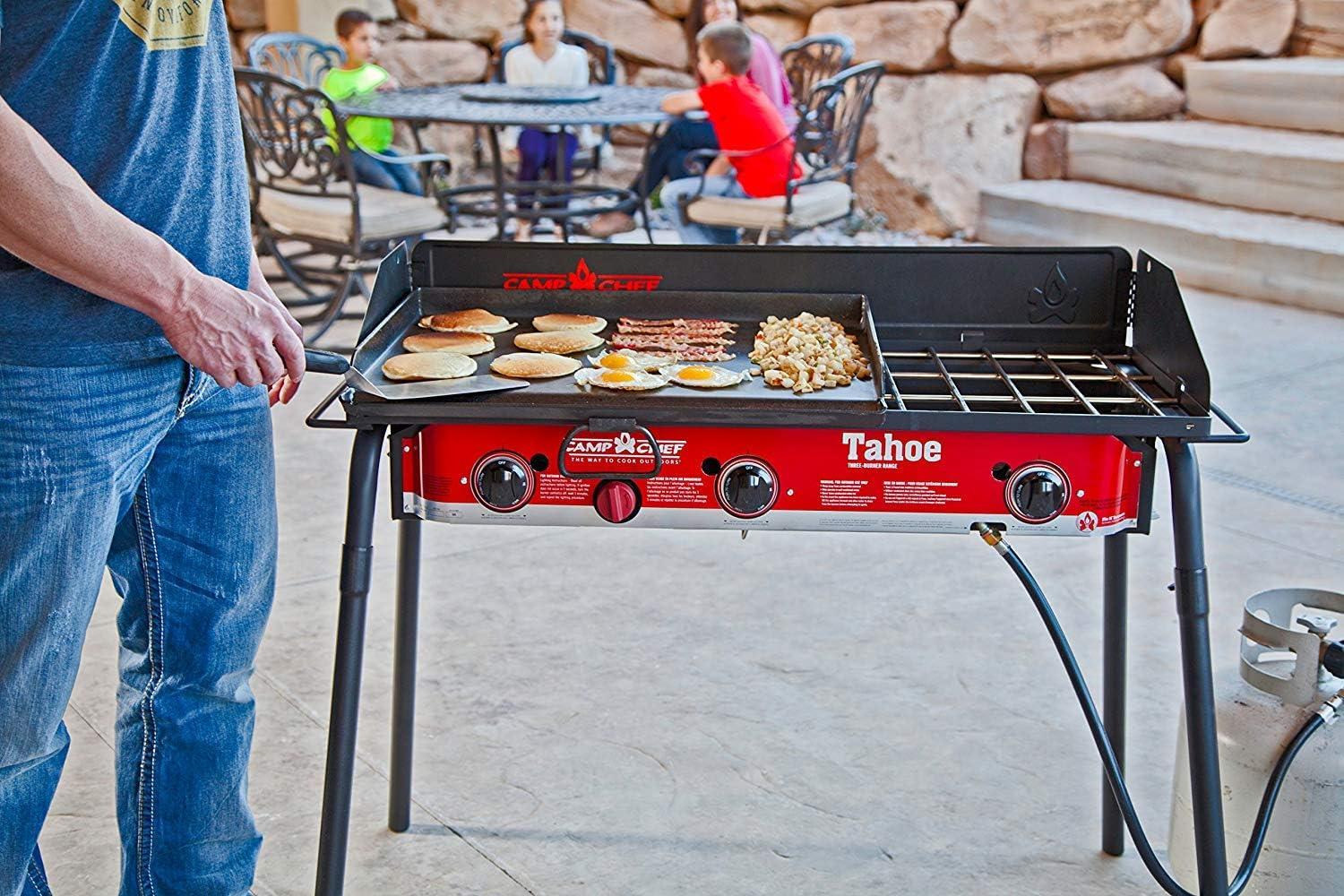 Camp Chef Tahoe 16" x 38" Cooking Surface Area Deluxe 3-Burner Grill, TB90LW, 90,000BTU Propane Stove