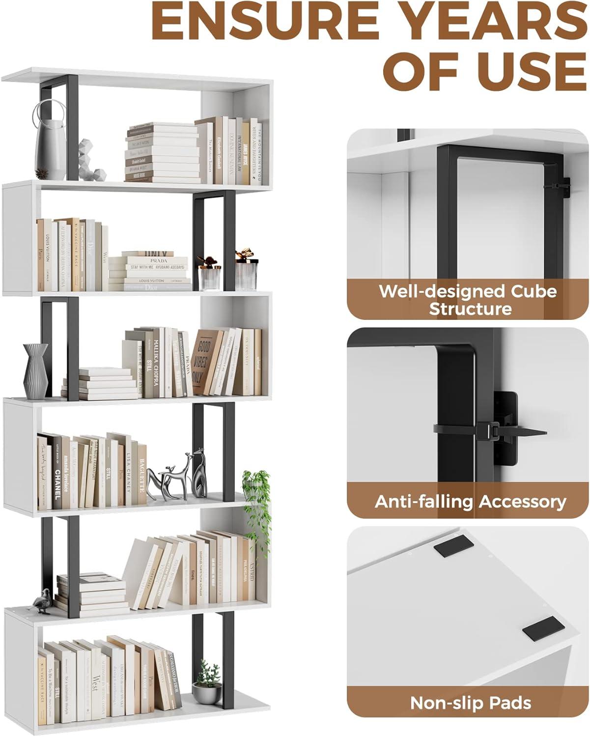 Hokku Designs 6 Tier Geometric Bookcase
