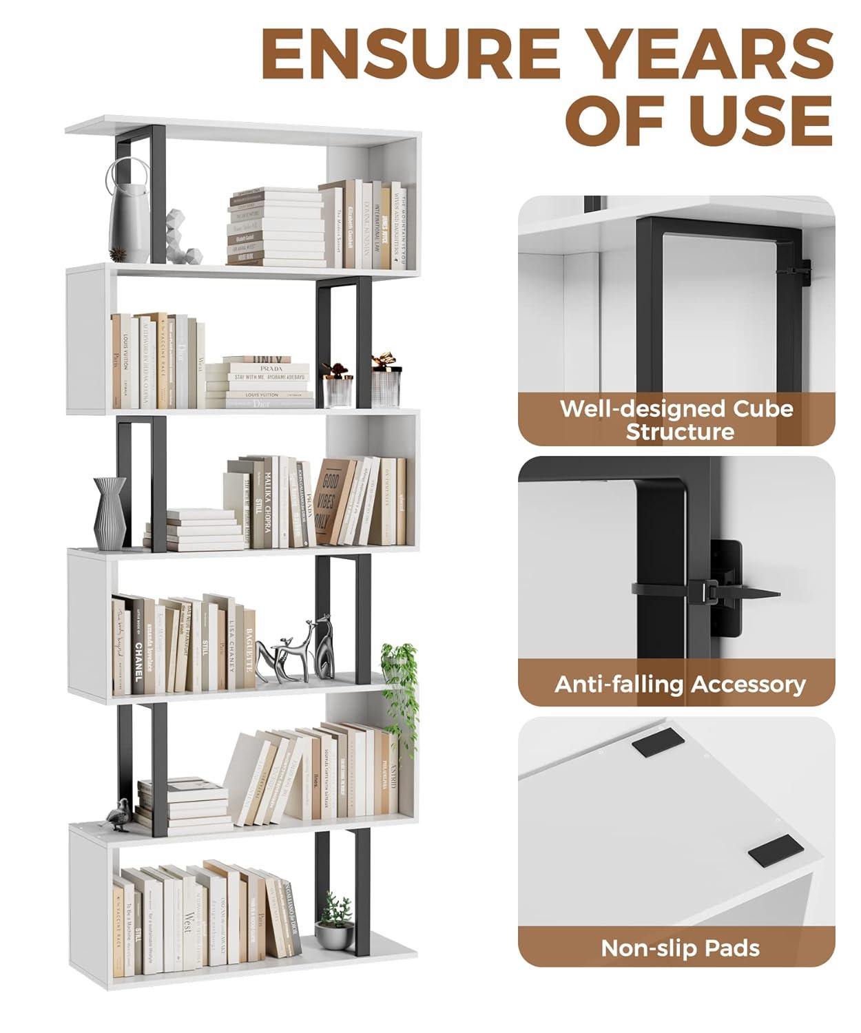 Hokku Designs 6 Tier Geometric Bookcase