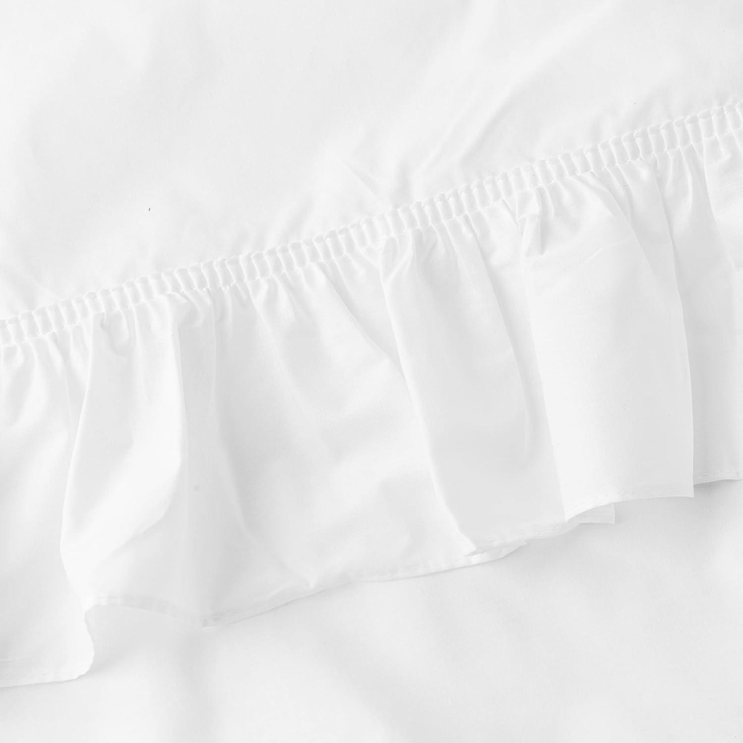 CintBllTer Classic Rod Pocket Curtain Panel Pair (White, 84" W x 84" L)