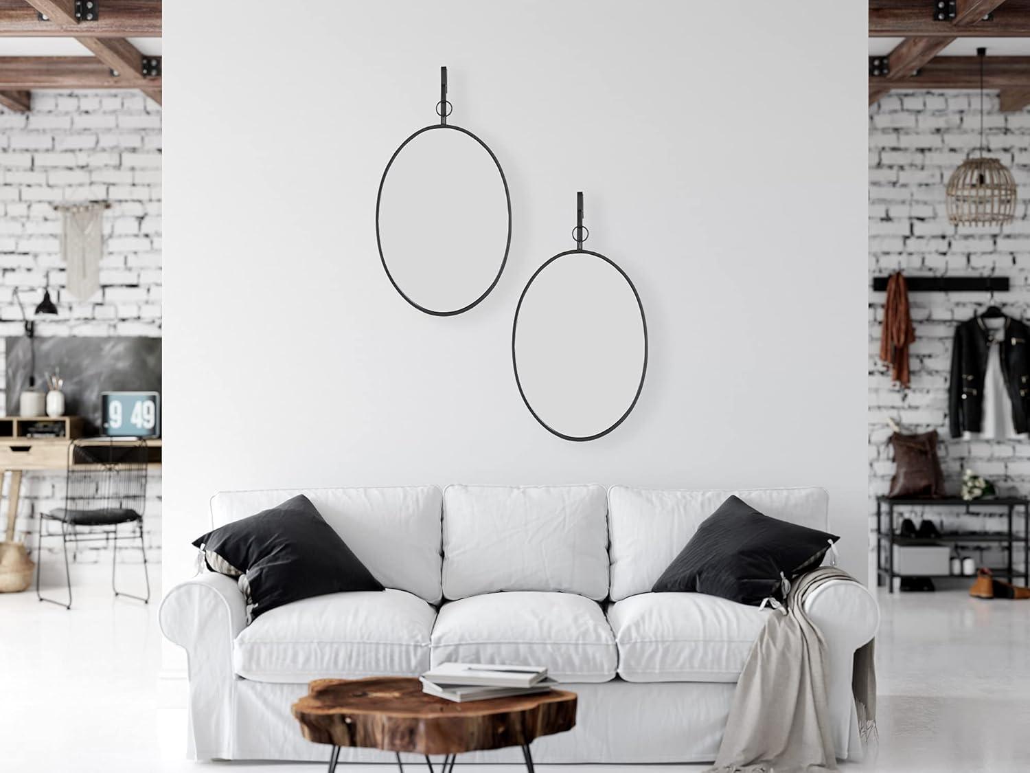 16 in. W x 26 in. H Framed Distressed Gold Decorative Mirror