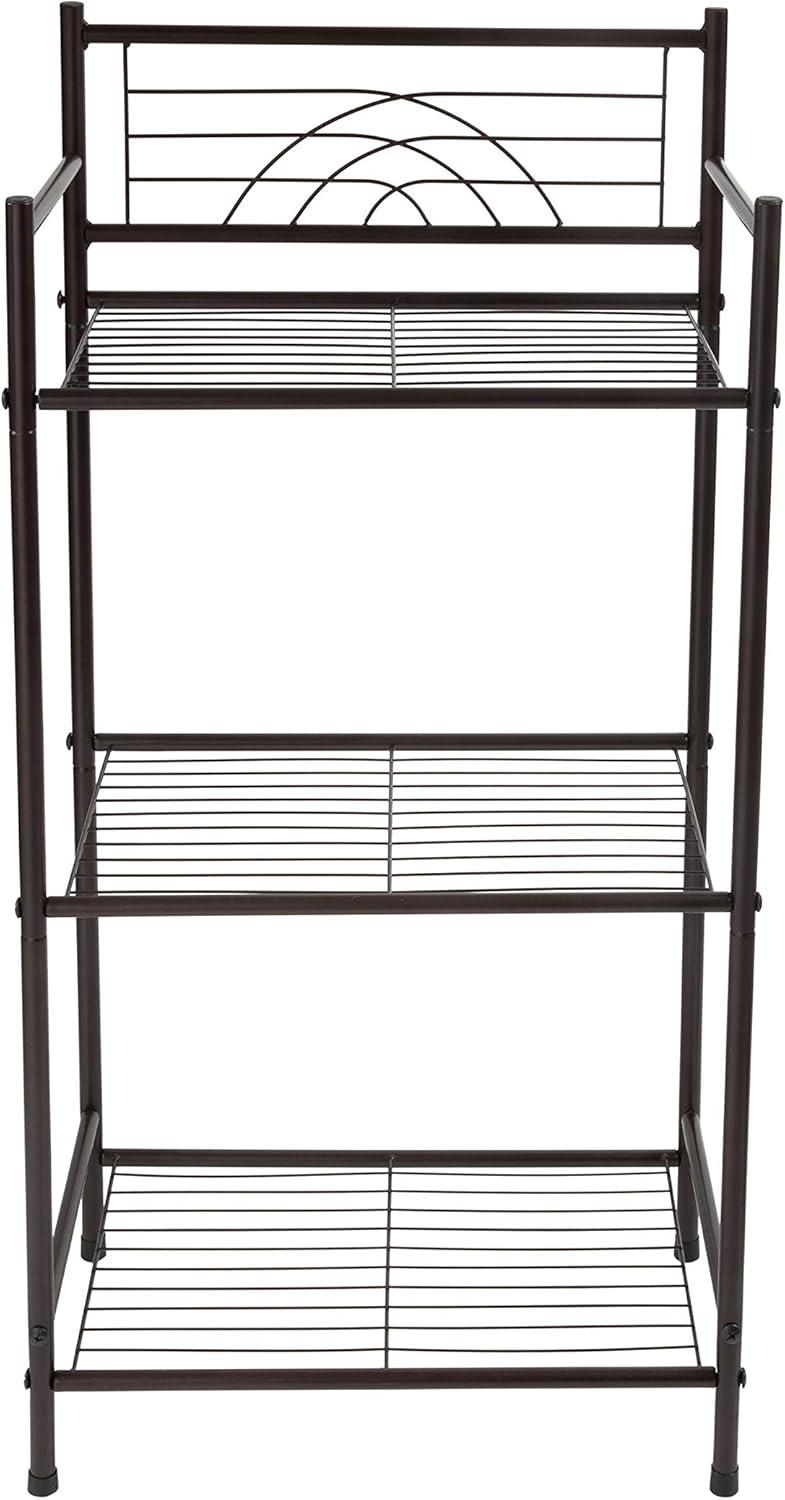 Bronze 3-Tier Industrial Freestanding Bathroom Shelf